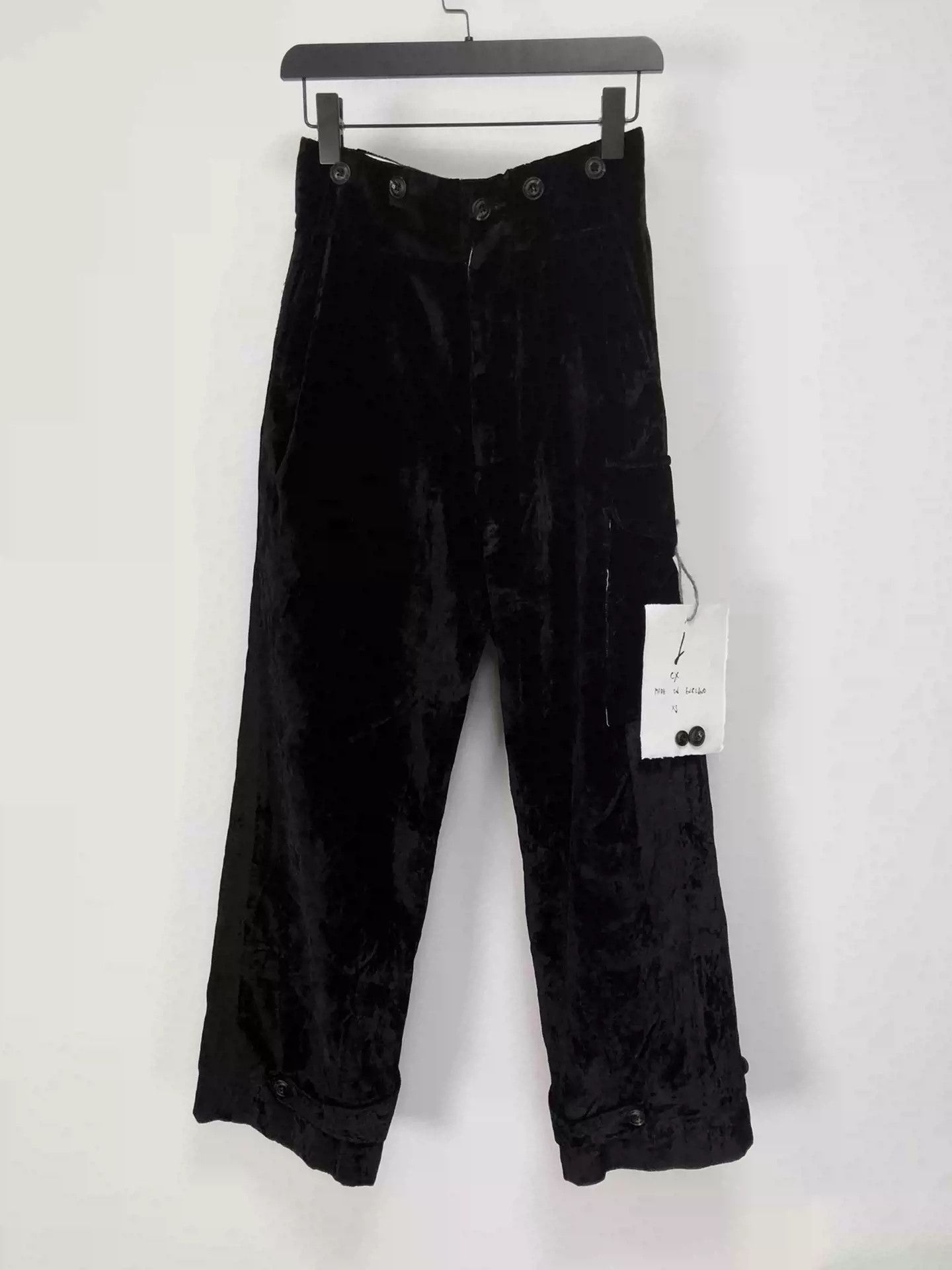 image of John Alexander Skelton Limited Edition Antique Velvet Pants in Black, Men's (Size 28)