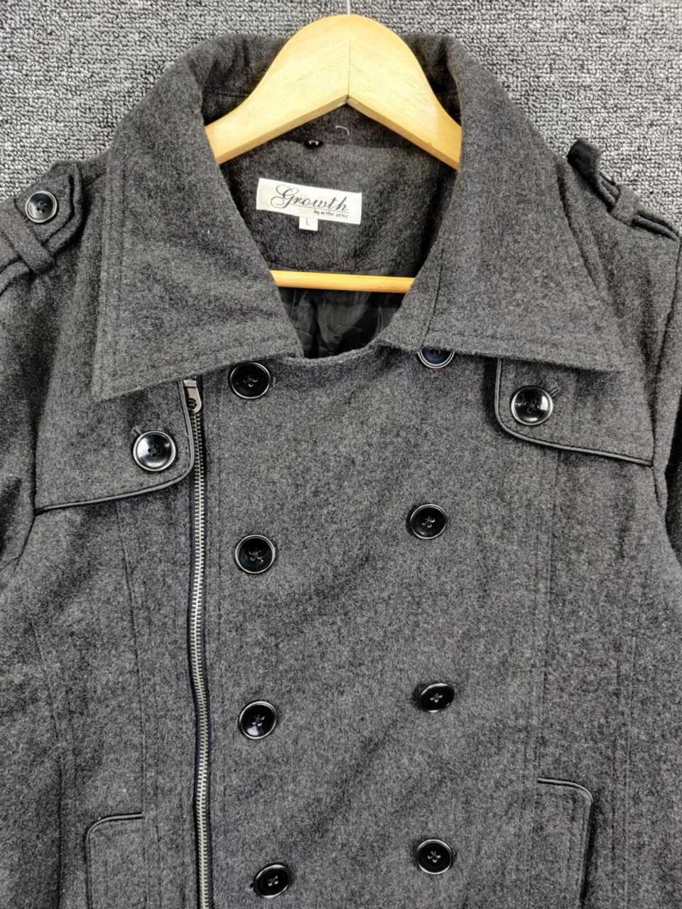 In The Attic Growth By In The Attic Wool Double Breasted Zip Jacket Size US L / EU 52-54 / 3 - 7 Thumbnail