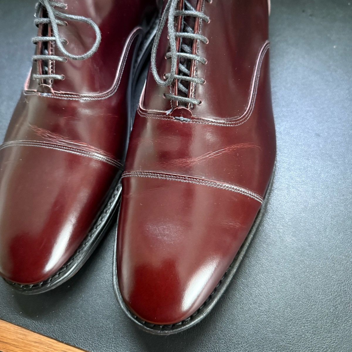 Allen Edmonds Allen Edmonds Bond Street Oxfords – Burgundy (11D) Size US 11 / EU 44 - 4 Thumbnail
