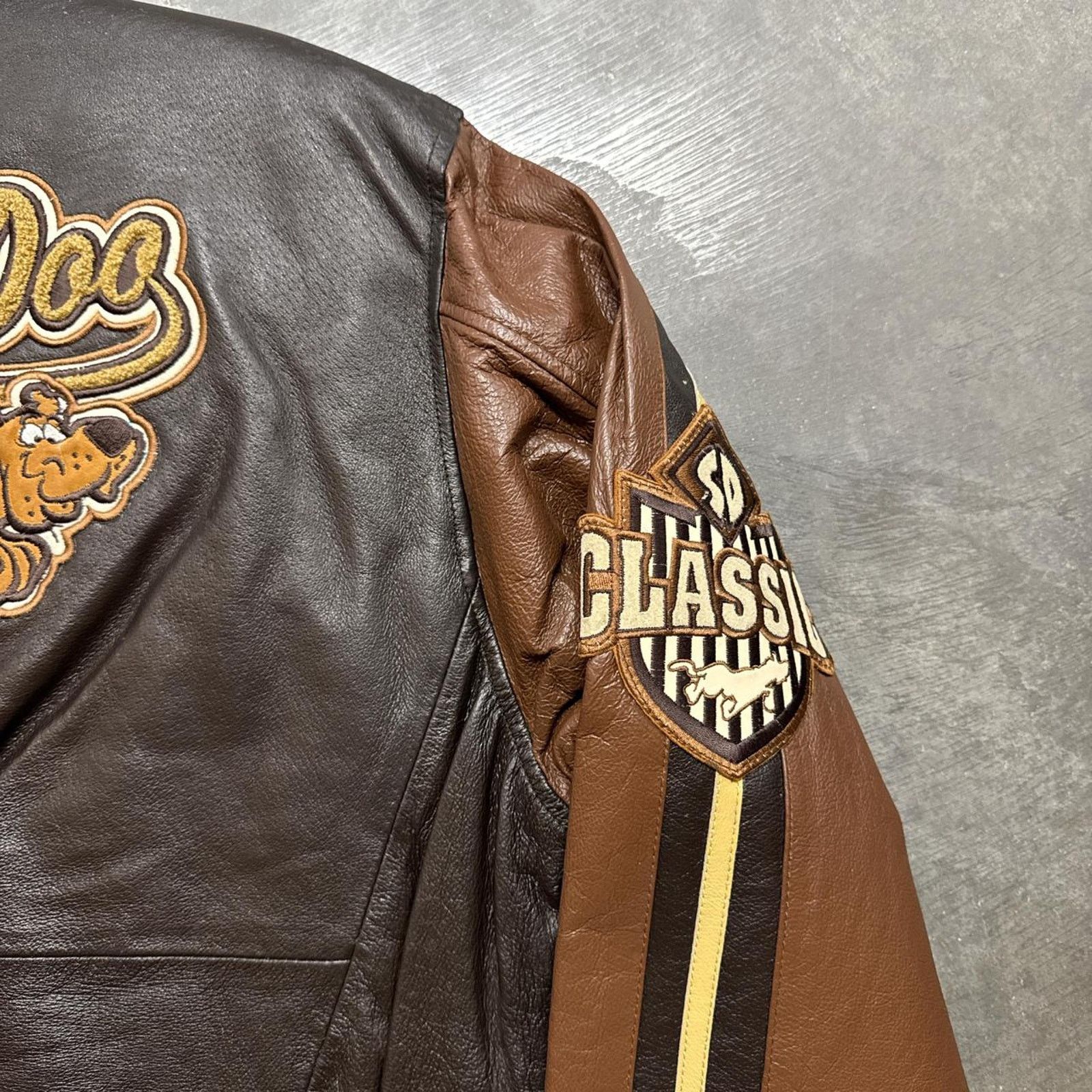 Vintage Vintage 90s NWT Scooby Doo Cartoon Network Leather Jacket Size US L / EU 52-54 / 3 - 4 Thumbnail