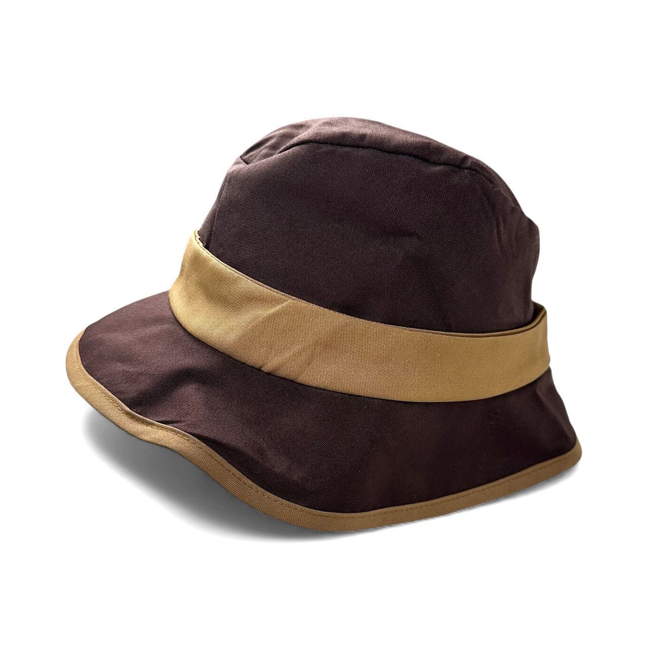 Vintage Bucket Sun Hat 2 Tone Unisex Size Medium Brown Tan Size ONE SIZE - 2 Thumbnail