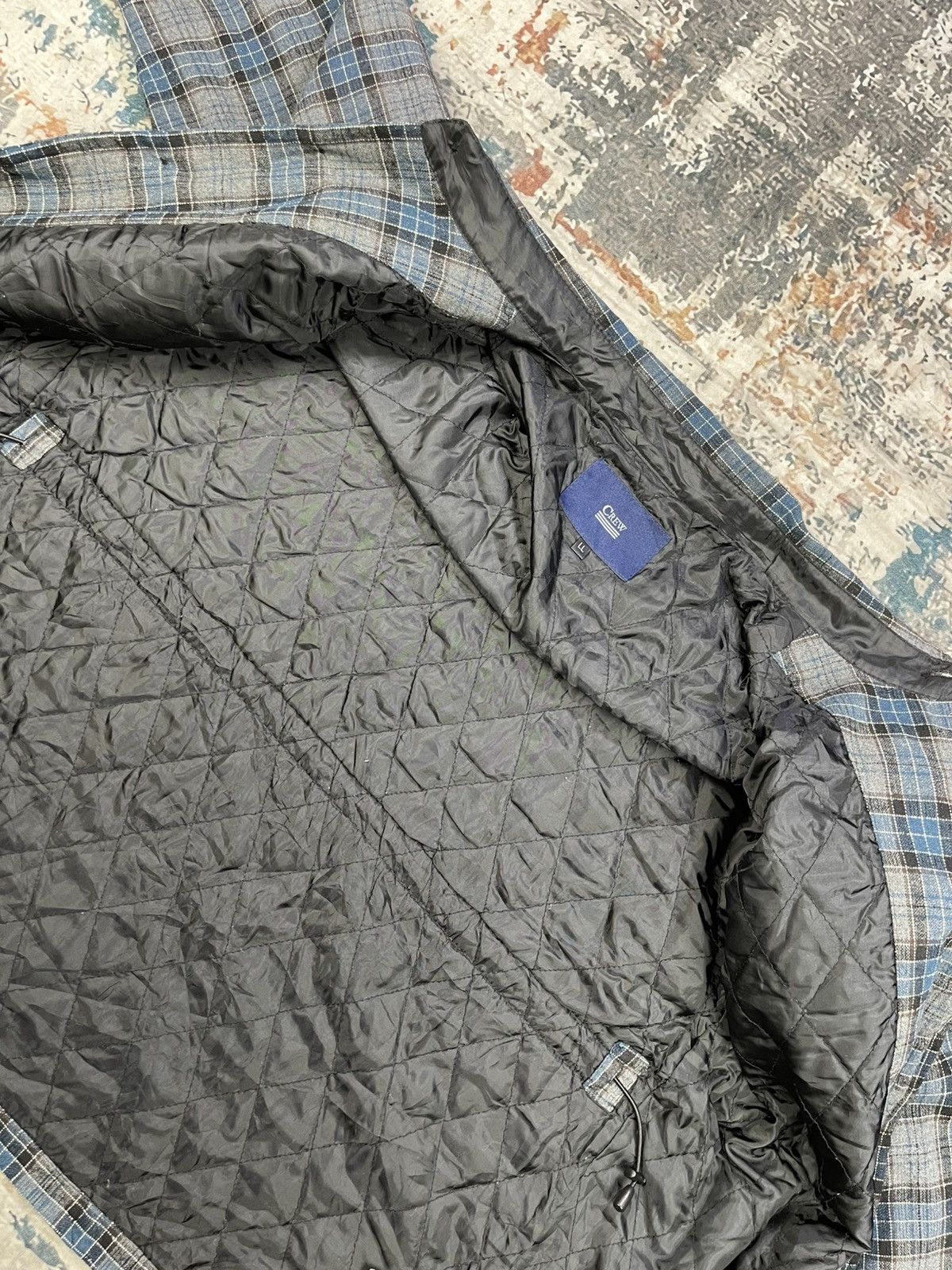 Japanese Brand Crew Checked Plaid Flannel Padded Shacket Size US L / EU 52-54 / 3 - 9 Thumbnail