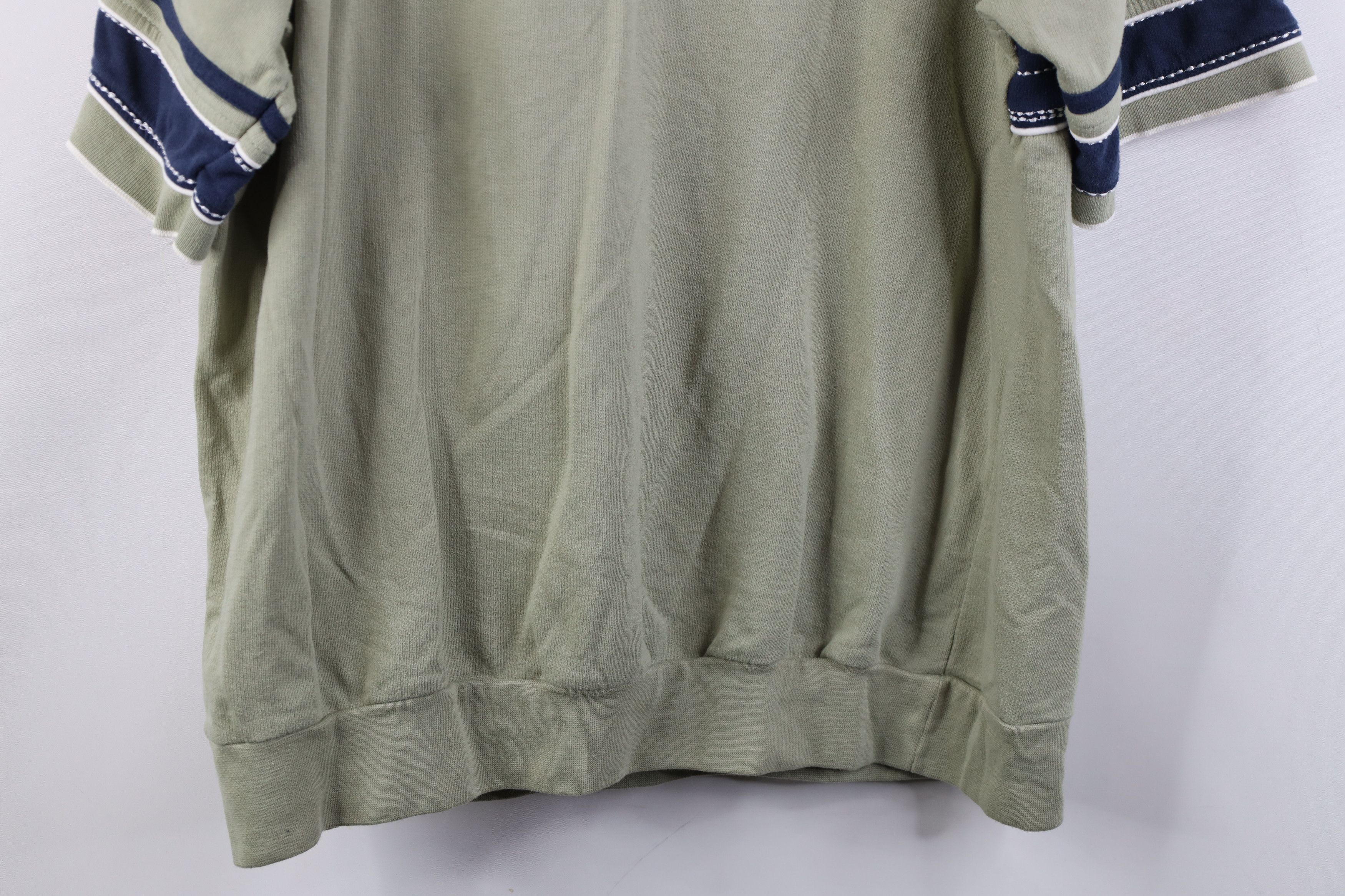 Vintage Vintage 90s Streetwear Block Ribbed Knit Henley T-Shirt Size US XL / EU 56 / 4 - 14 Thumbnail
