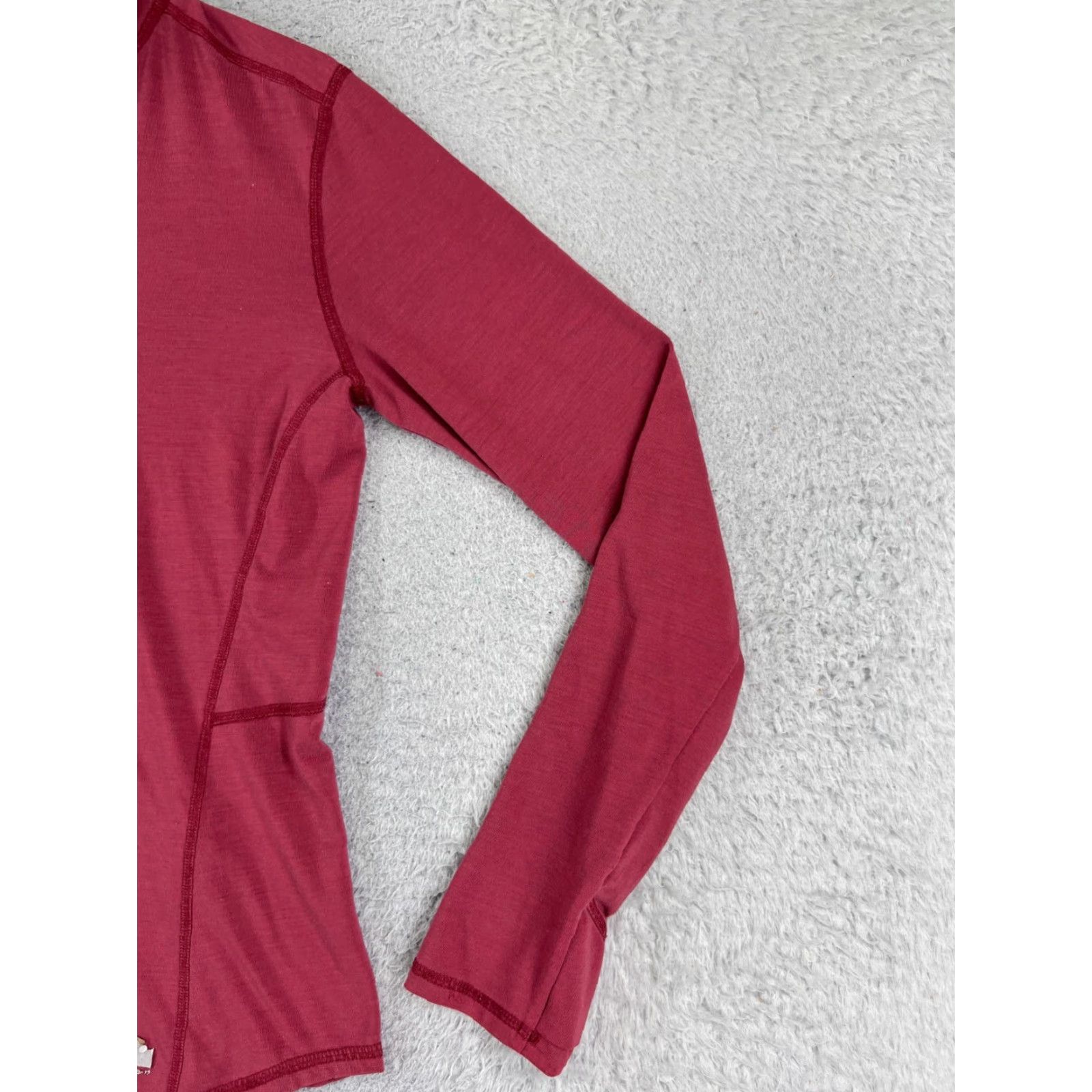 Carhartt VINTAGE Carhartt Shirt Womens Small Red 1/4 Zip Long Sleeve Polyester Blend Force READ Size S / US 4 / IT 40 - 2 Thumbnail