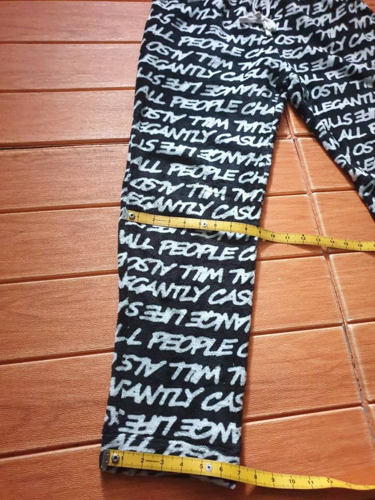 Japanese Brand Unbranded monogram script Sweatpants Size US 30 / EU 46 - 5 Thumbnail