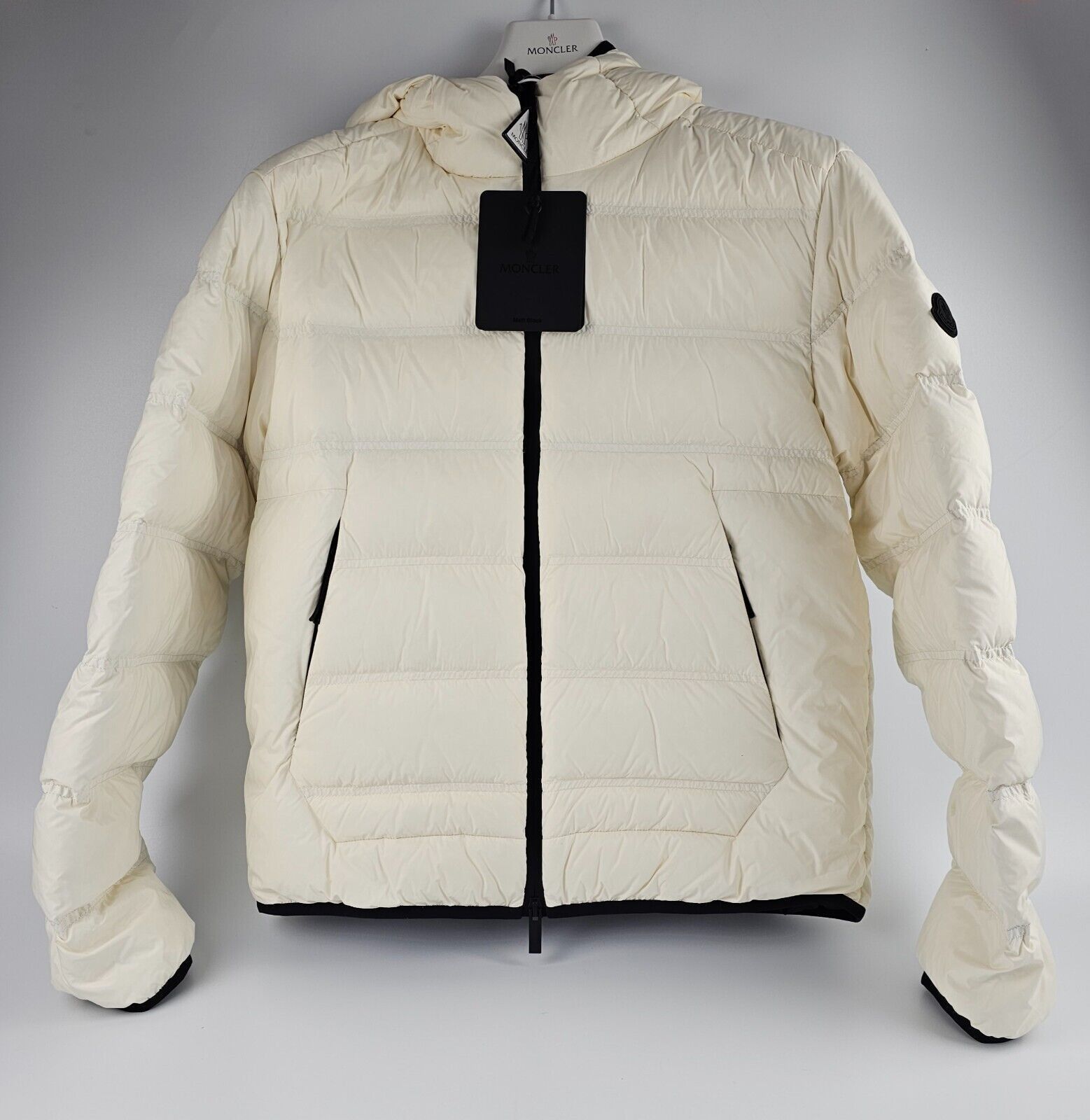 Moncler White Stripe Menuire Puffer Jacket Chief Keef | Grailed