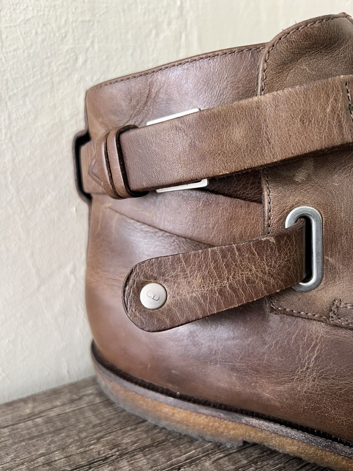 Dior DIOR HOMME BY KVA 2010 BUCKLE CREPE SOLE BOOTS HEDI SLIMANE Size US 9.5 / EU 42-43 - 12 Thumbnail