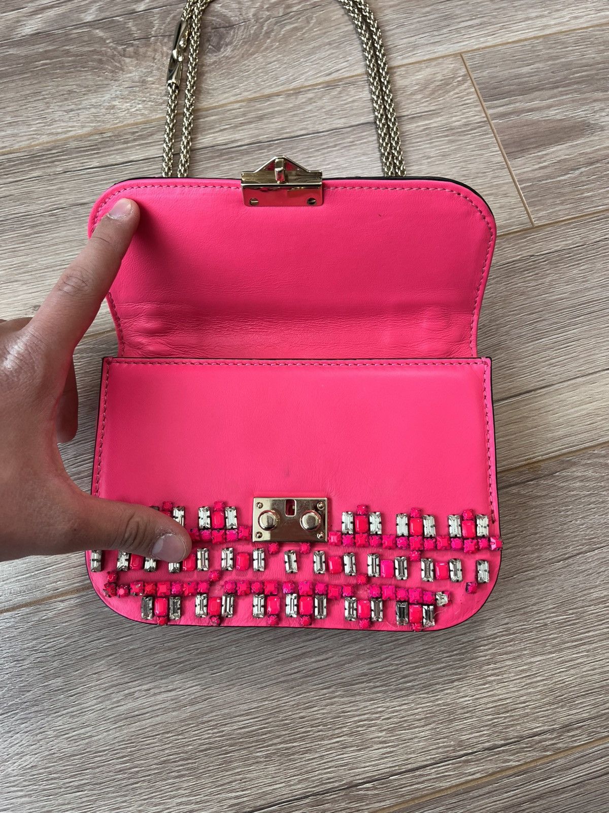 Valentino Valentino Garavani Rockstud Spike Crystal Shoulder Bag Size ONE SIZE - 15 Thumbnail