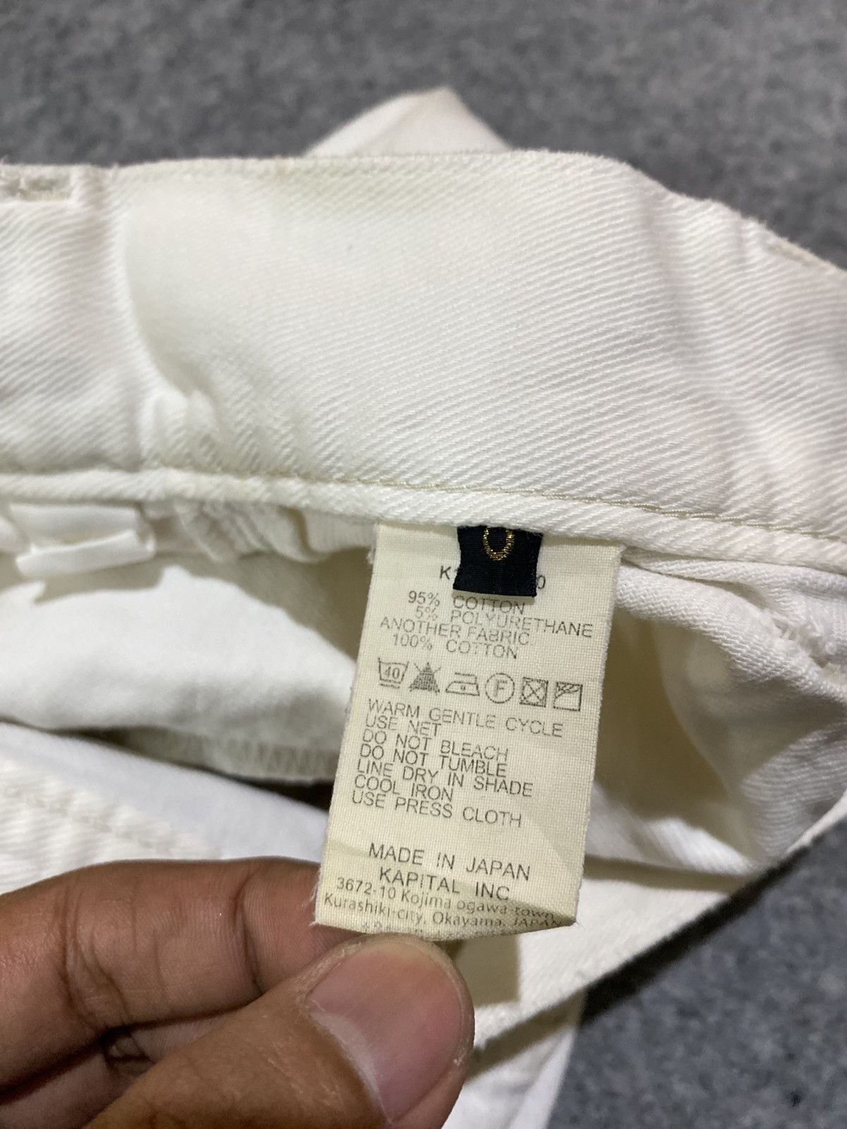 Kapital Kapital Japan White Buckleback Denim Size US 27 - 10 Thumbnail