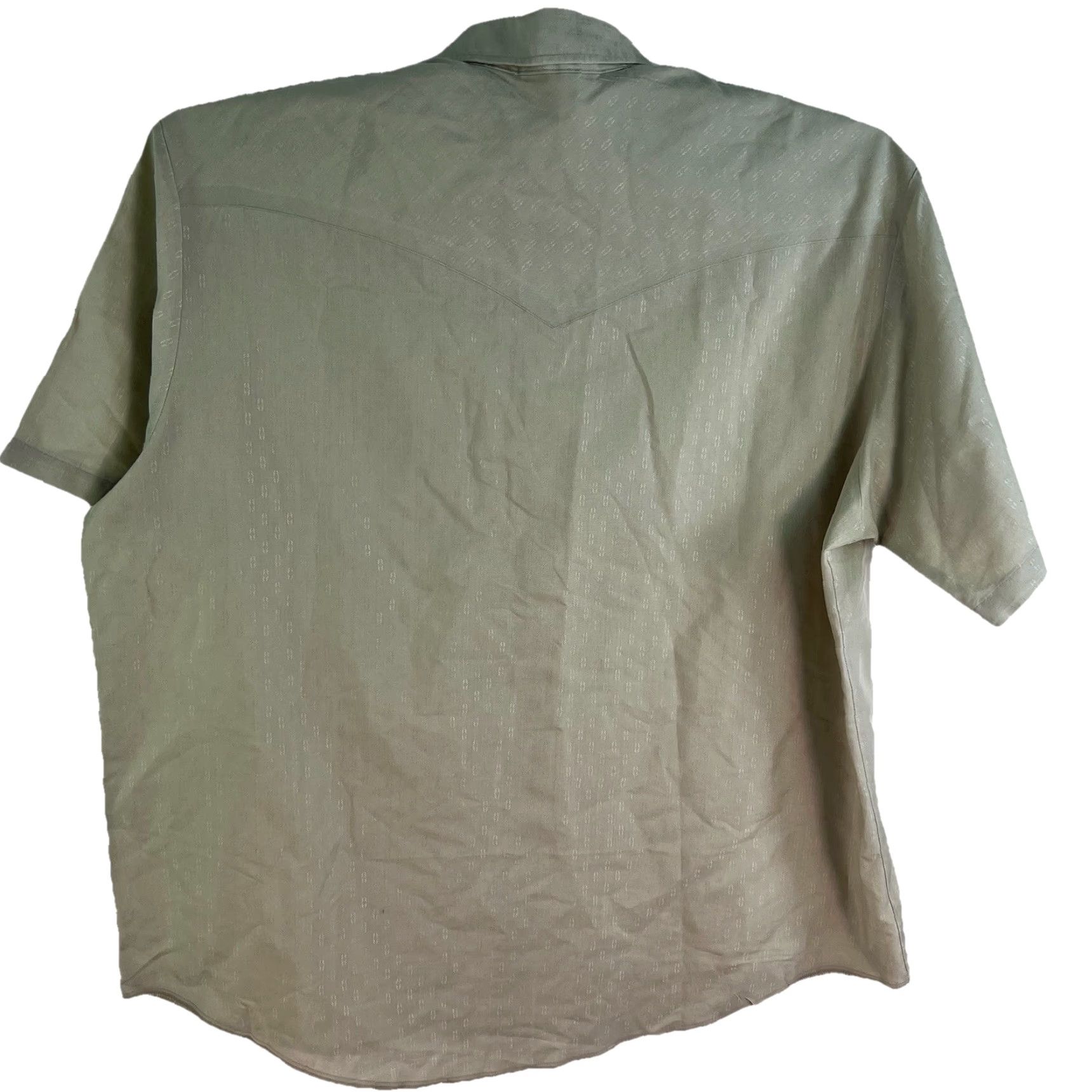 Vintage VINTAGE Frontier Button-Up Shirt Men XL Beige Short Sleeve Western Geometric Cowboy Mens Size US XL / EU 56 / 4 - 2 Thumbnail