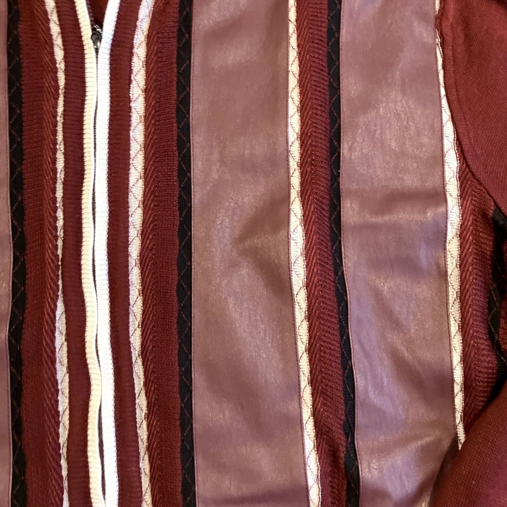 Coogi VINTAGE Bagazio Sweater Cardigan Maroon Full Zip Up COOGI STYLE Men's XXL Size US XXL / EU 58 / 5 - 2 Thumbnail