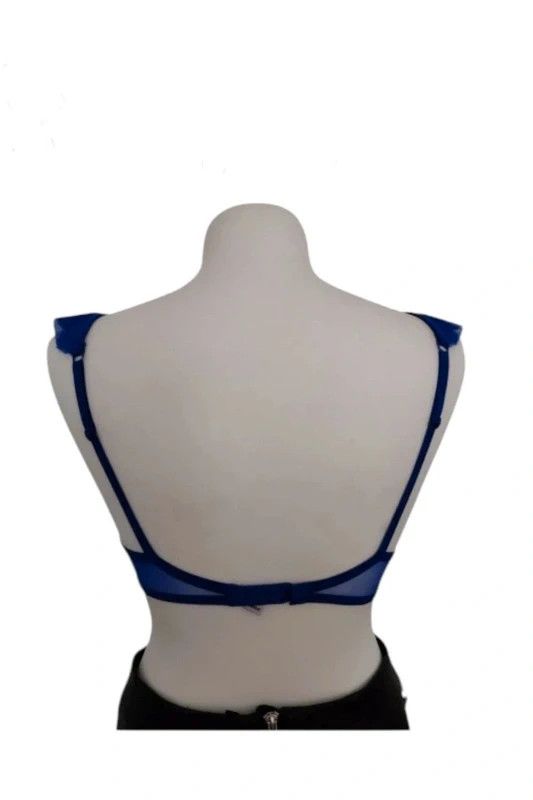 Chantal Thomass Luxury CHANTAL THOMASS Paris Sheer Mesh Bra - Electric Blue Size ONE SIZE - 4 Thumbnail