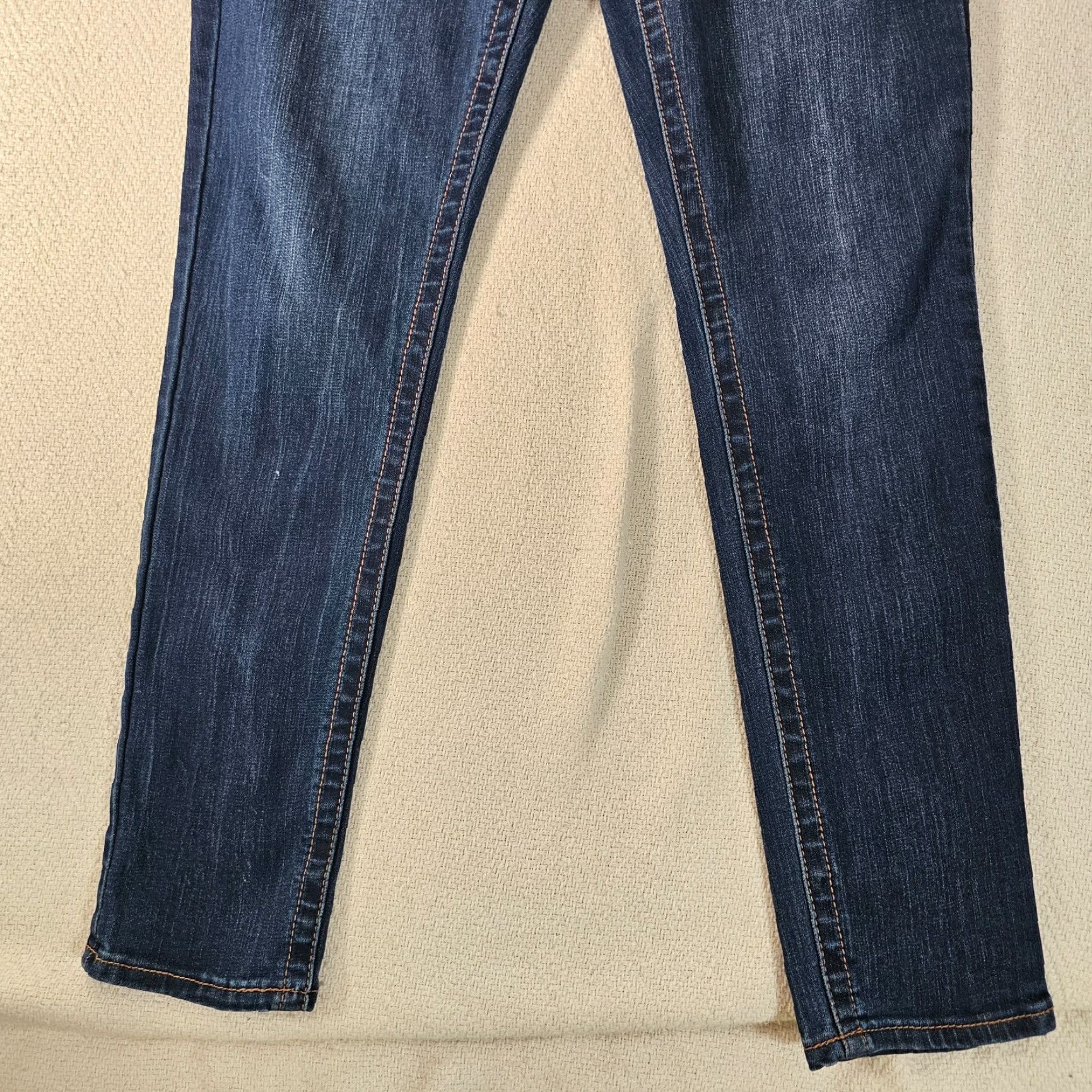 Vintage Seven7 Women’s Jeans Skinny High Rise Tummyless Stretch Dark Wash 28 in Inseam 28.5 in 5-Pocket Denim Blue Size 8 Size 30" / US 8 / IT 44 - 2 Thumbnail