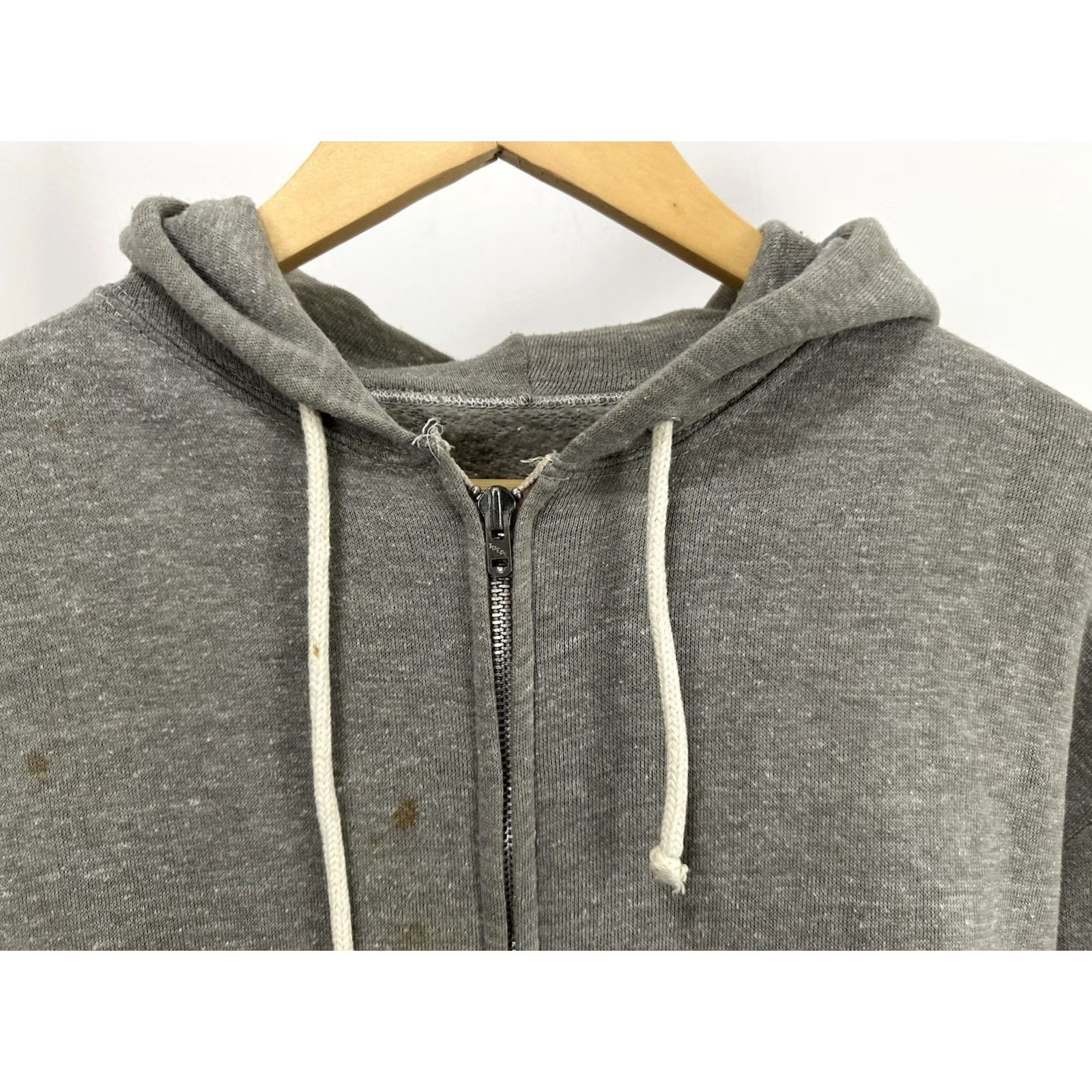 IDEA VINTAGE 70s Heather Gray Full Zip Hoodie Sweatshirt Worn Soft Ideal Zipper XL Men's Size US XL / EU 56 / 4 - 5 Thumbnail
