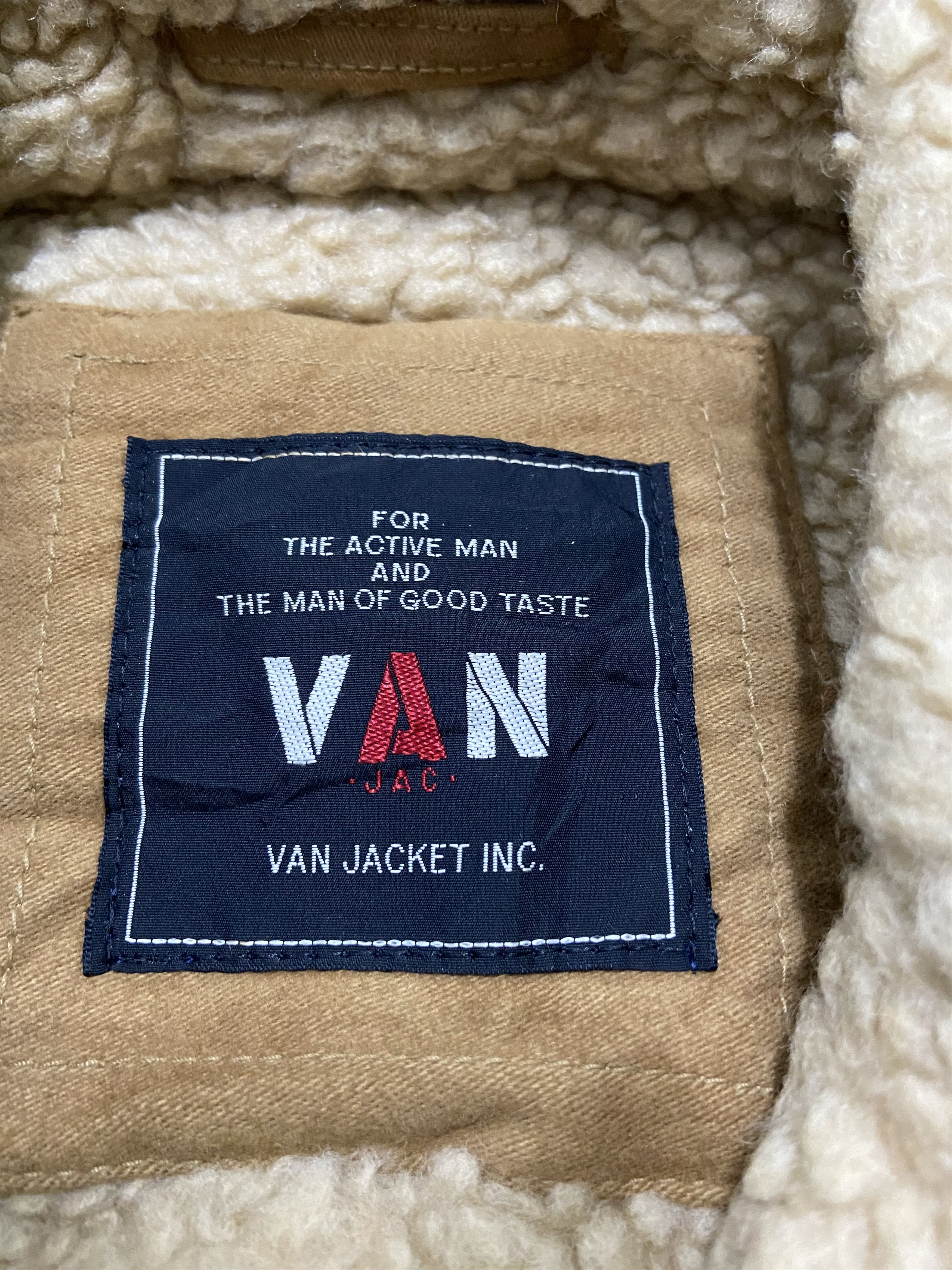 Japanese Brand Van Jac Shearling Suede Jacket Size US M / EU 48-50 / 2 - 7 Thumbnail