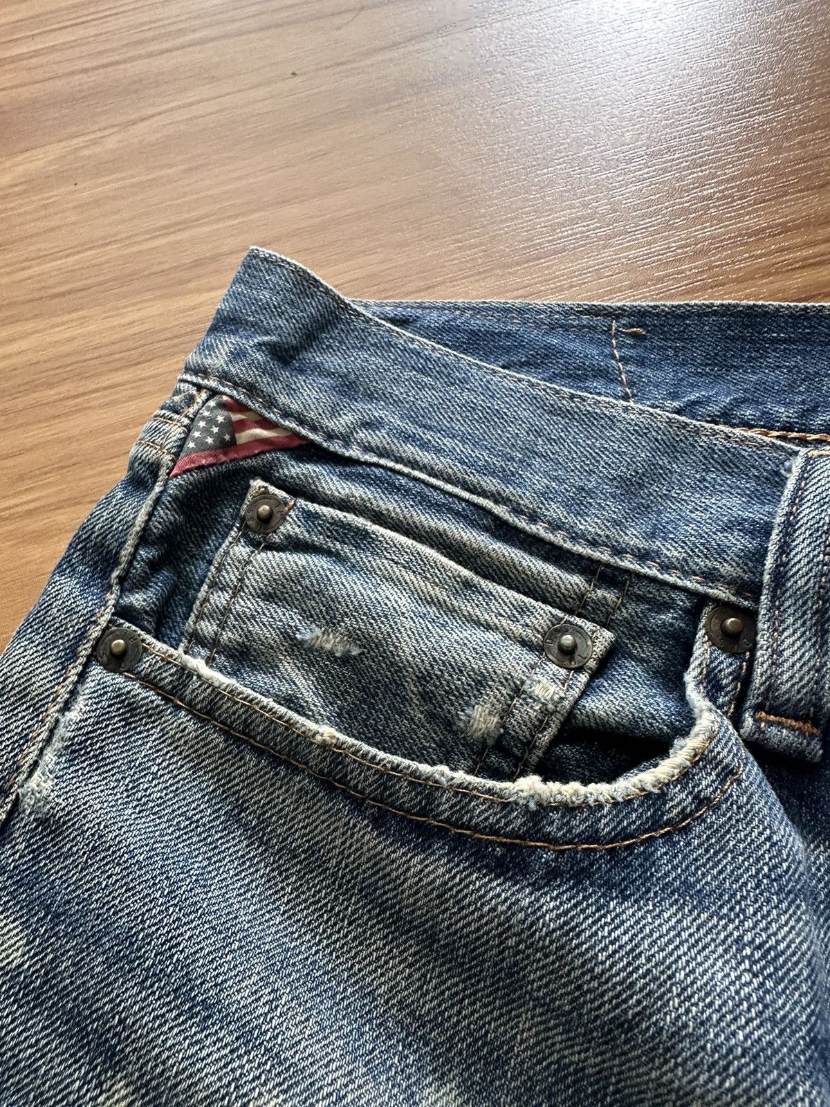 Polo Ralph Lauren Polo Ralph Lauren Slim Distressed Patchwork Jeans Size US 31 - 7 Thumbnail