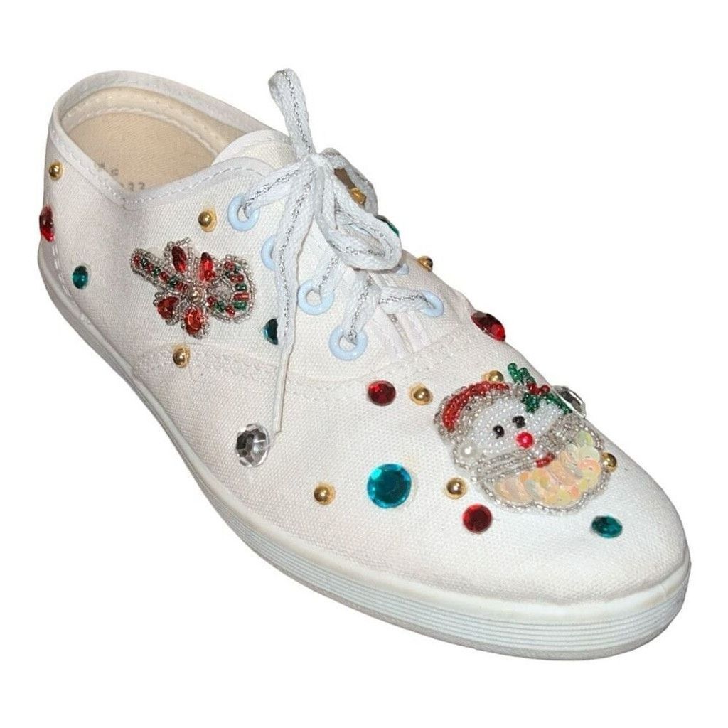 Other 1980s Bedazzled Xmas Shoes, Sz 7.5 Size US 7.5 / IT 37.5 - 1 Thumbnail