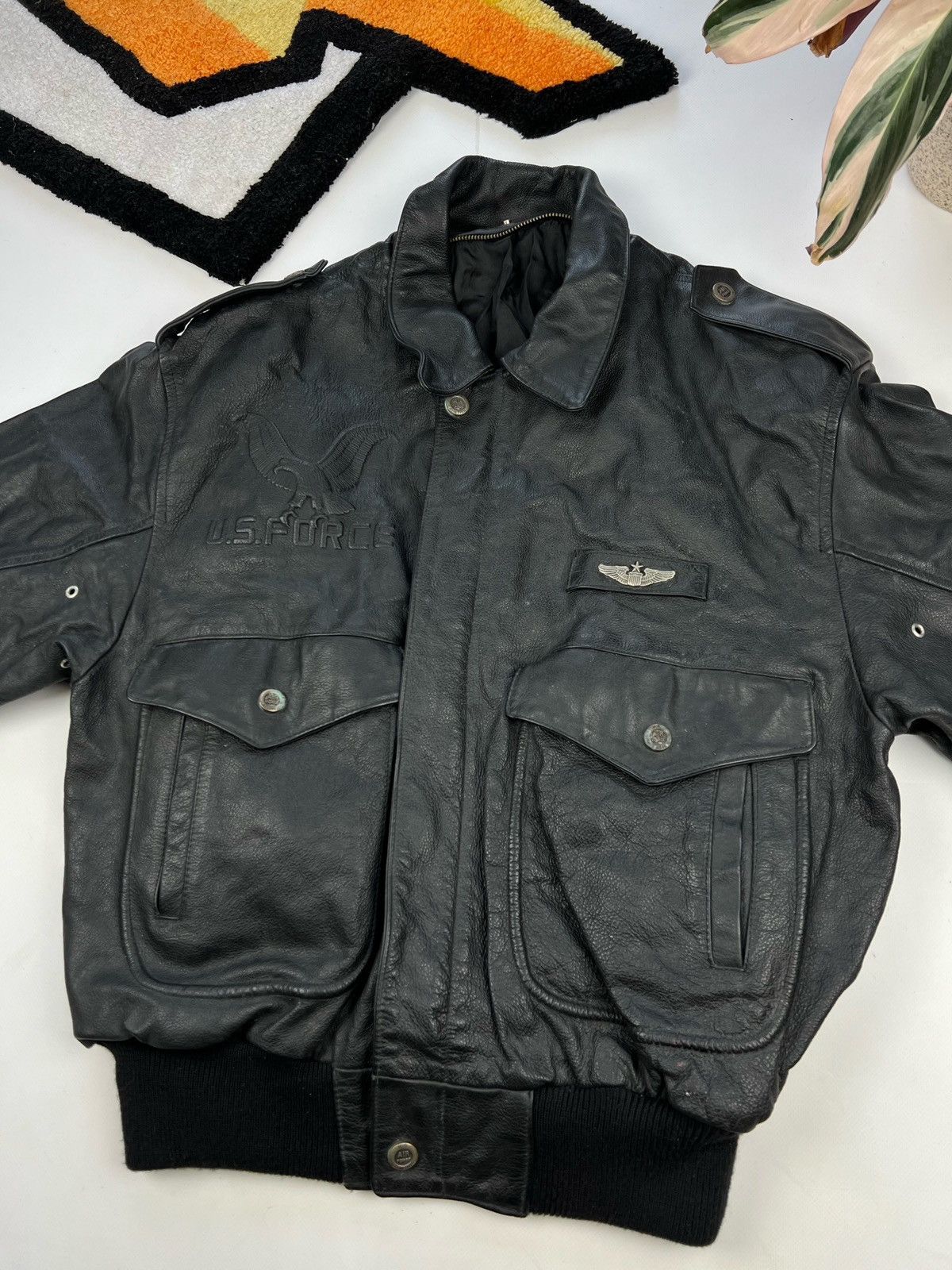 Vintage Vintage aviation A2 Leather Jacket moto schott nyc style Size US M / EU 48-50 / 2 - 9 Thumbnail