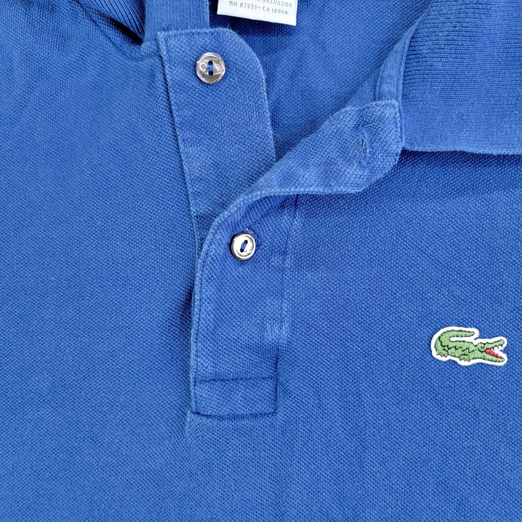 Lacoste Lacoste Polo Shirt Mens 3XL Blue Short Sleeve Pique Cotton Croc Logo Classic Fit Size US XXL / EU 58 / 5 - 4 Thumbnail