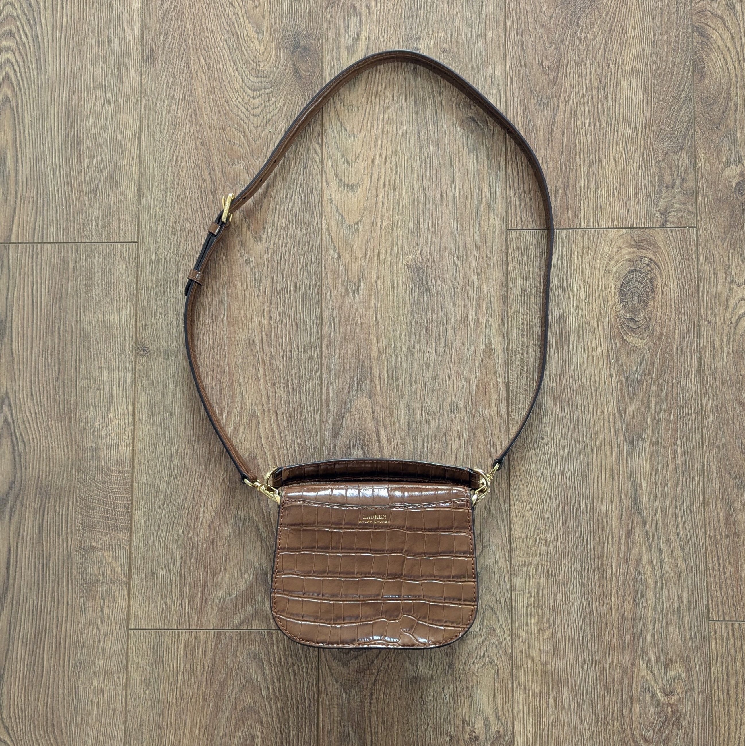 Lauren Ralph Lauren × Leather LAUREN RALPH LAUREN Addie Cross Body Bag Cow Leather Luxury Size ONE SIZE - 19 Thumbnail