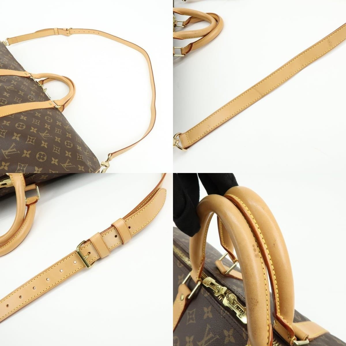 Louis Vuitton Louis Vuitton Monogram Keepall Bandouliere 55 Duffle Bag Size ONE SIZE - 4 Thumbnail