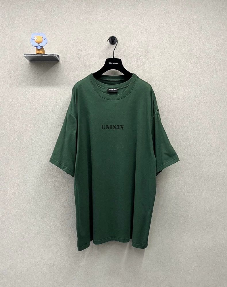 Balenciaga Balenciaga Letter Print Green Short Sleeve T-Shirt - dmc Size US L / EU 52-54 / 3 - 1 Thumbnail