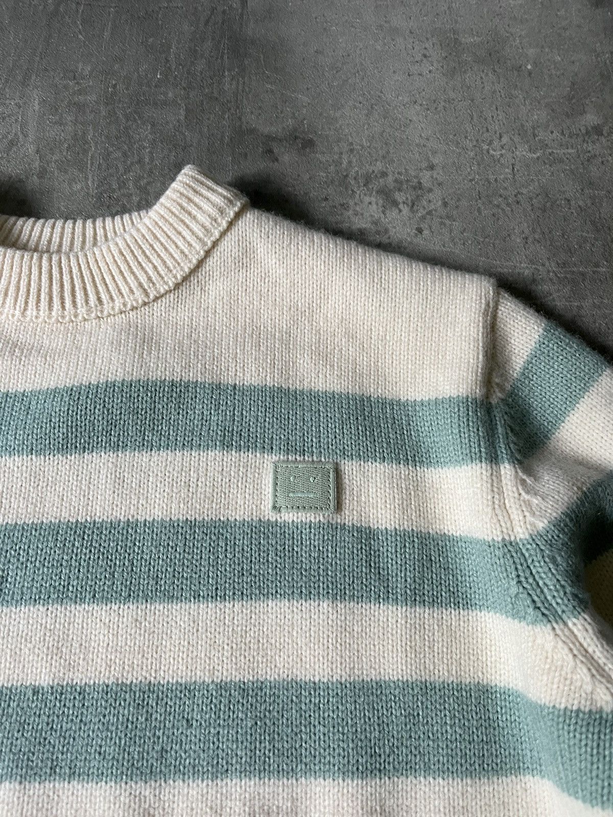 Acne Studios Acne Studios striped sweater beige green wool Size US S / EU 44-46 / 1 - 2 Thumbnail
