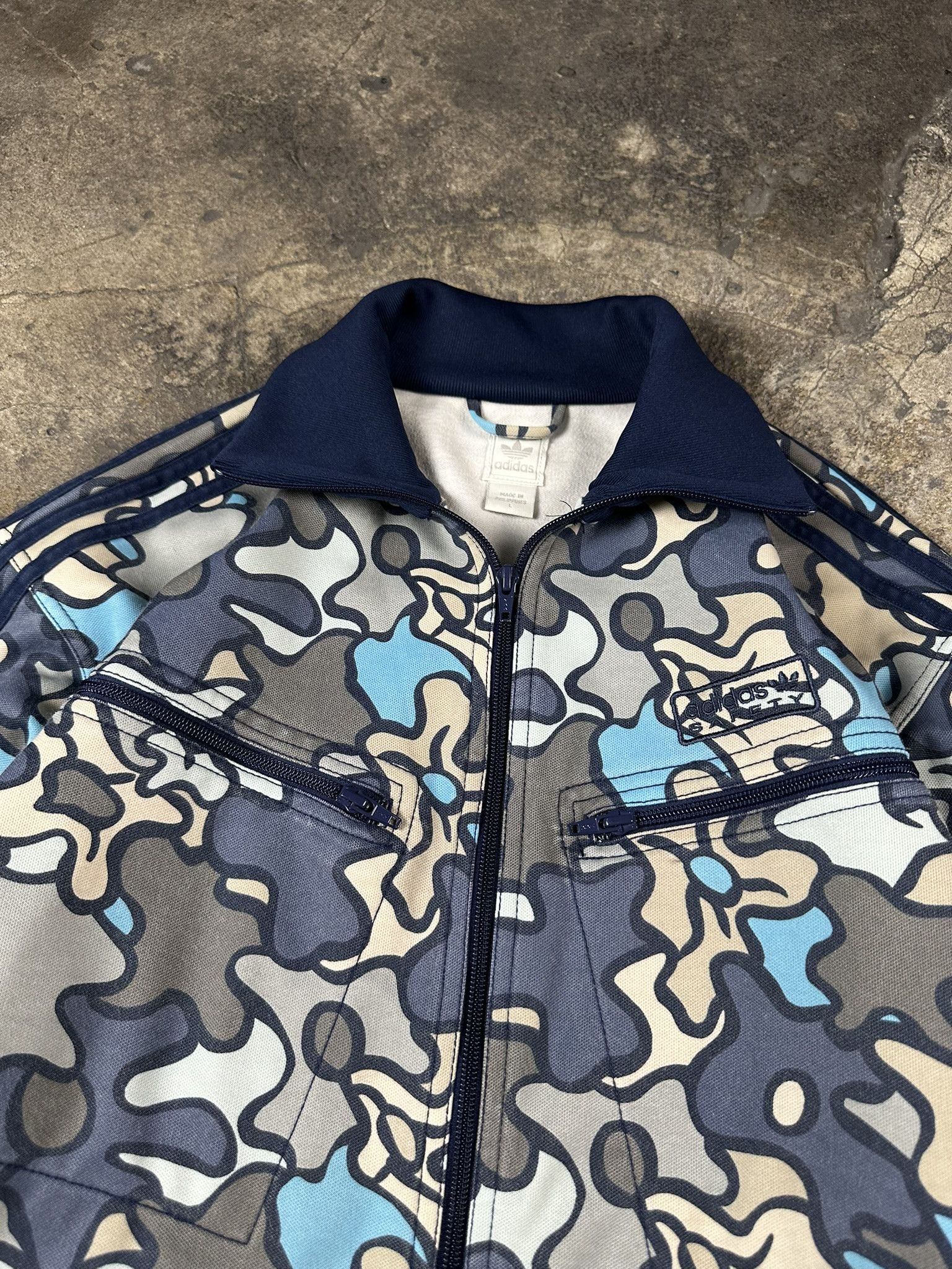 Adidas 00s Vintage Adidas Floral Abstract Zip Tracksuit Size US L / EU 52-54 / 3 - 4 Thumbnail