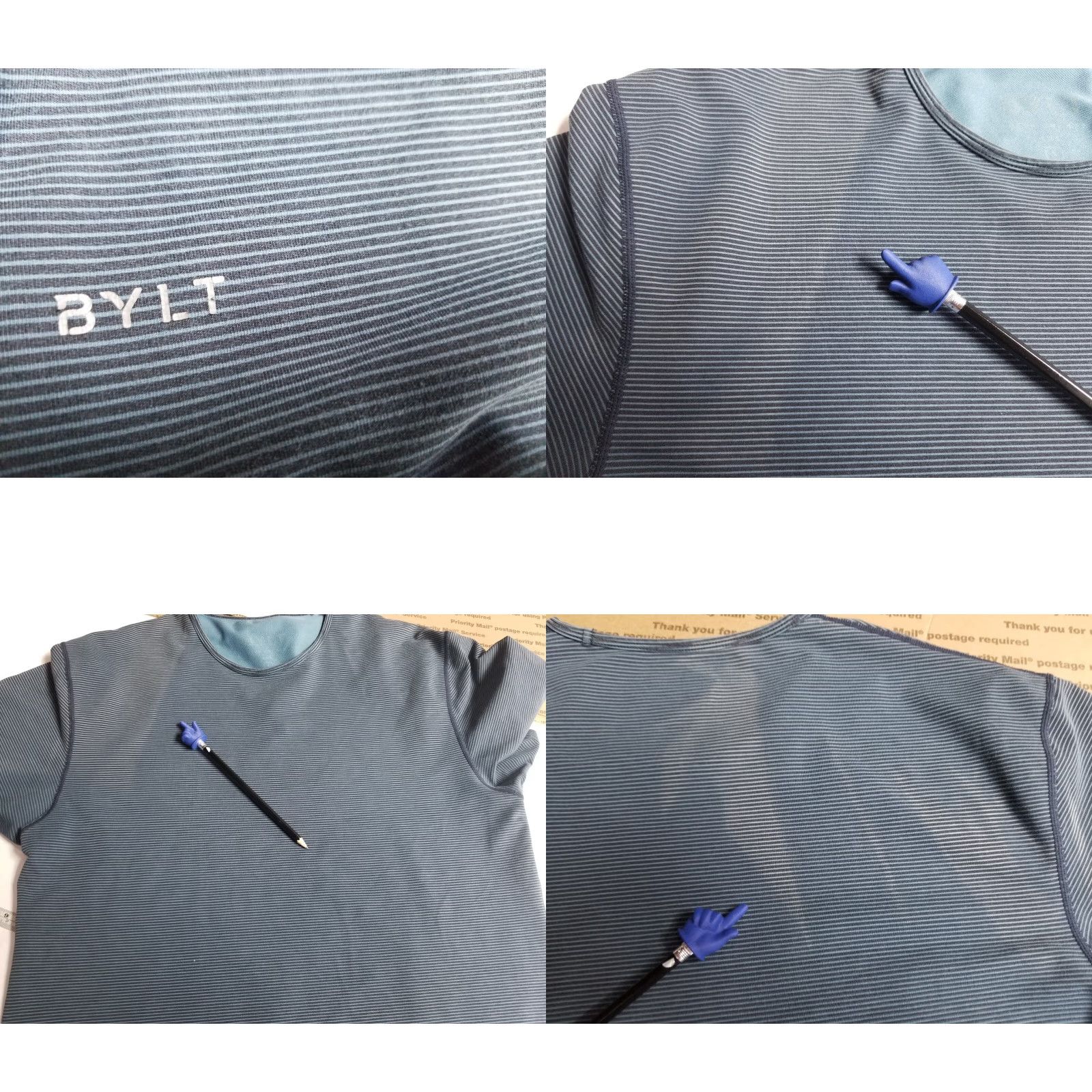 Vintage BYLT Shirt Men Large Blue Luxe Drop Cut Short Sleeve Crew Neck Logo See Pic Size US L / EU 52-54 / 3 - 8 Thumbnail
