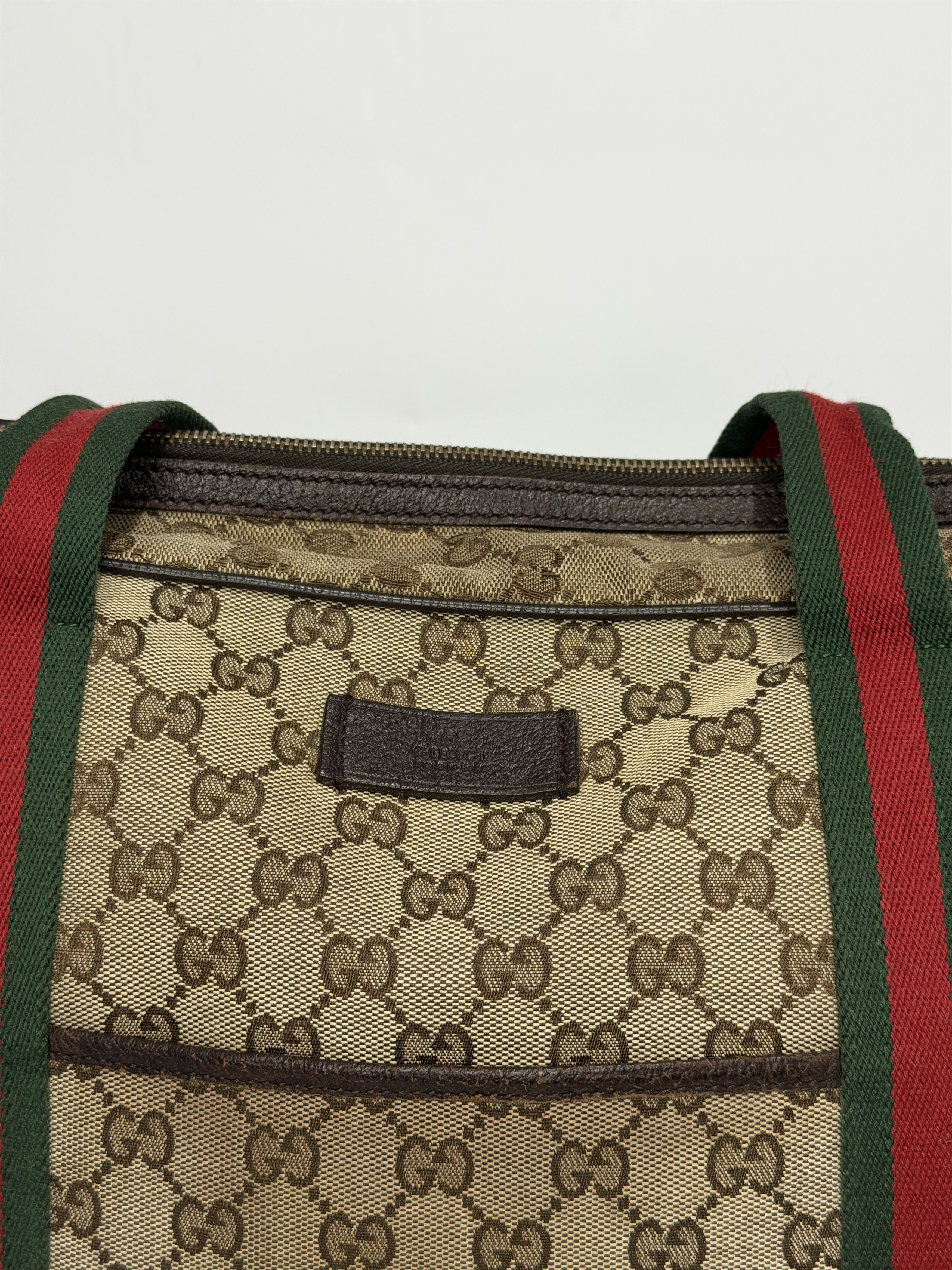 Gucci Gucci GG Canvas Web Medium Carry-On Duffle Bag Size ONE SIZE - 2 Thumbnail