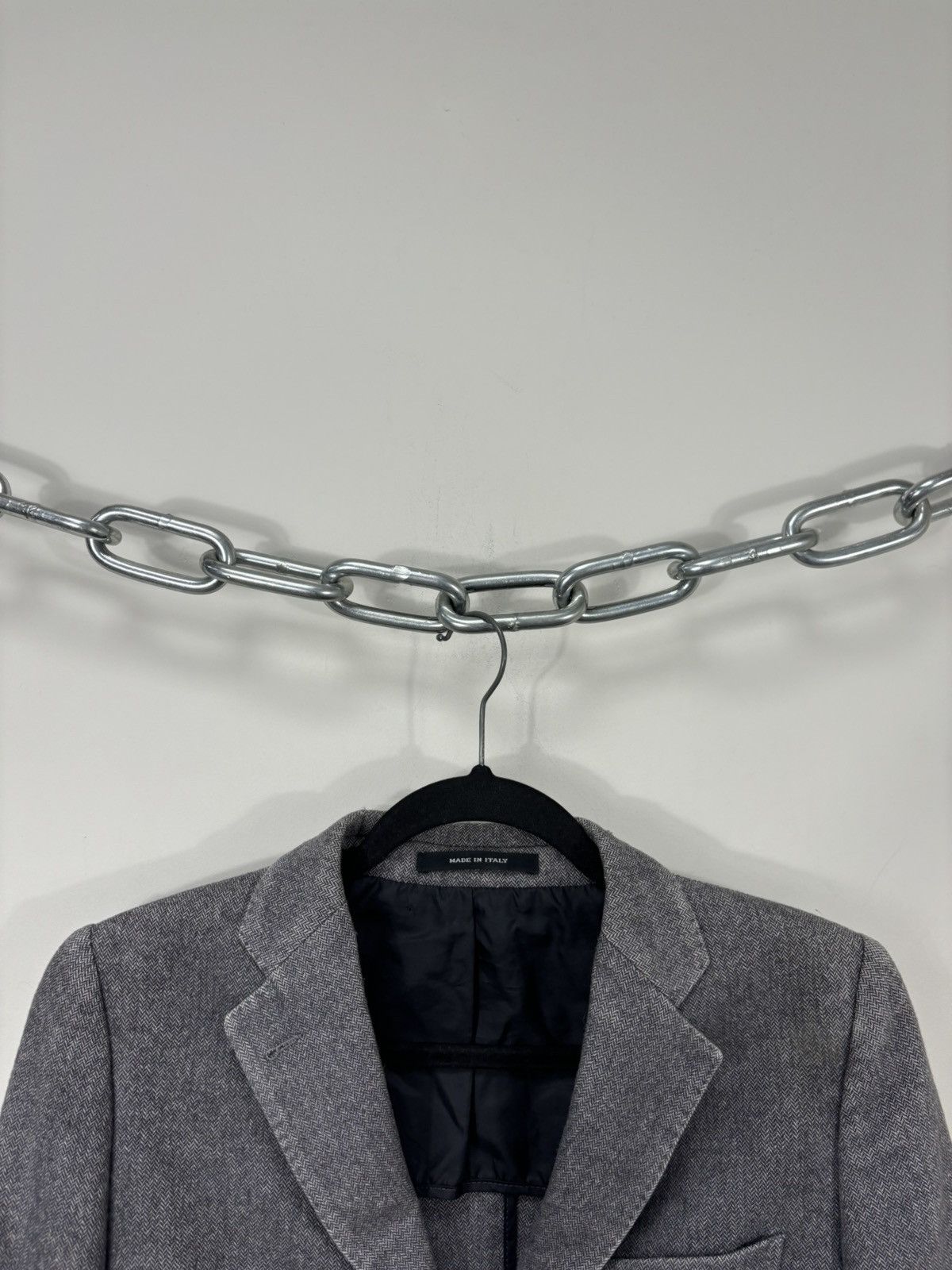 Tagliatore Tagliatore Women’s Herringbone Gray Wool Blend Blazer Jacket Size M / US 6-8 / IT 42-44 - 5 Thumbnail
