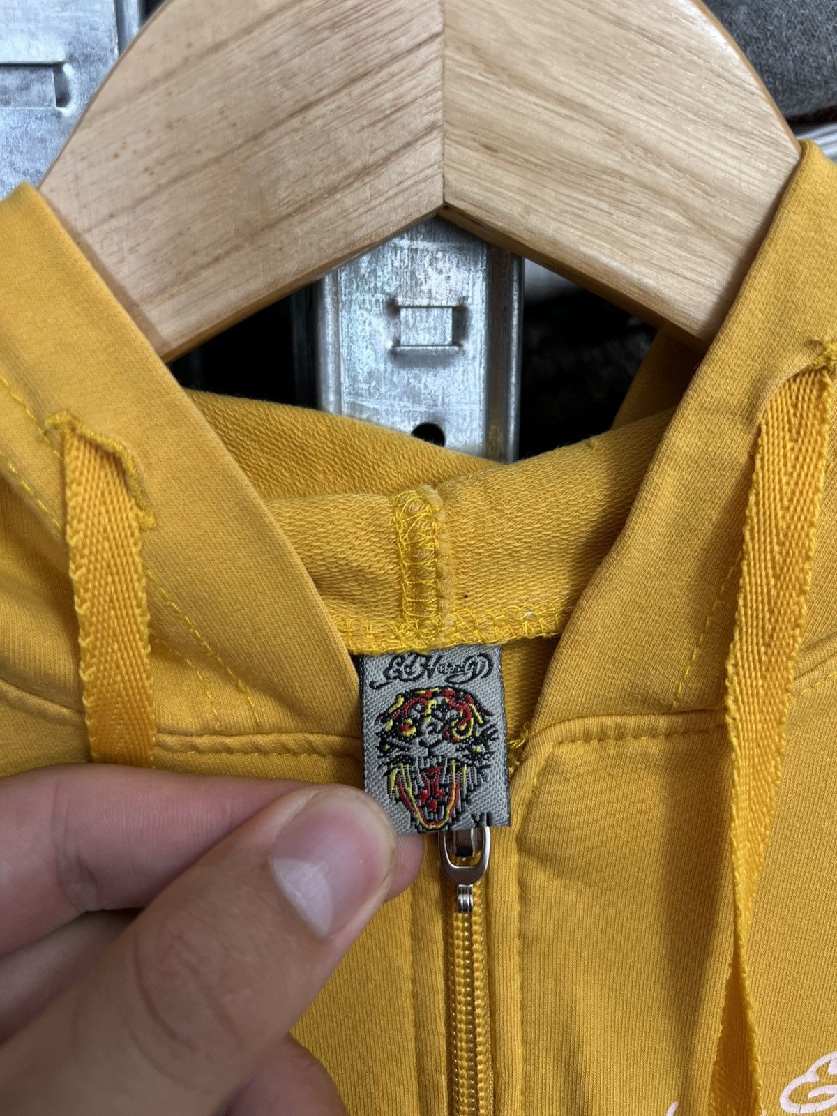 Ed Hardy Ed Hardy Y2K Style Full Zip Big Logo Hoodie Yellow Size XL Size XL / US 12-14 / IT 48-50 - 6 Thumbnail