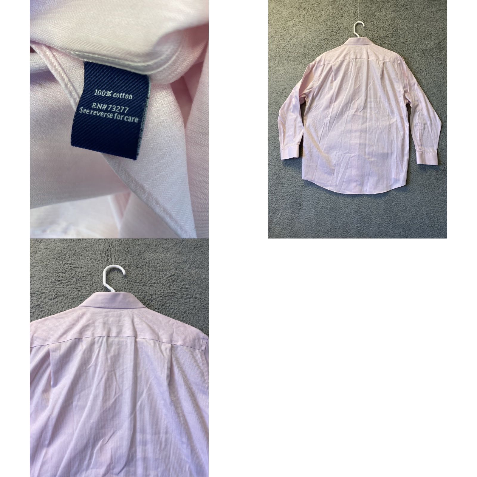 Croft & Barrow Croft & Barrow Dress Shirt Mens 16.5 Regular Long Sleeve Pink Button Up Business Casual Size US L / EU 52-54 / 3 - 8 Thumbnail