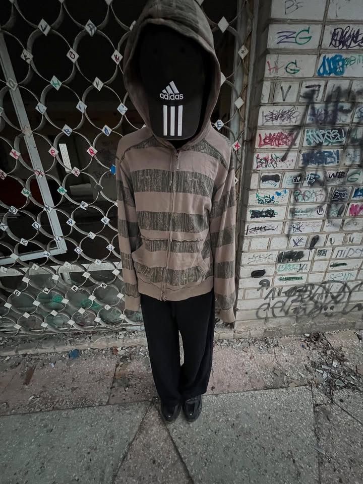 Japanese Brand × Vintage Vintage Y2K Active Stripe Patchwork Faded Baggy Opium Hoodie Size US L / EU 52-54 / 3 - 2 Thumbnail