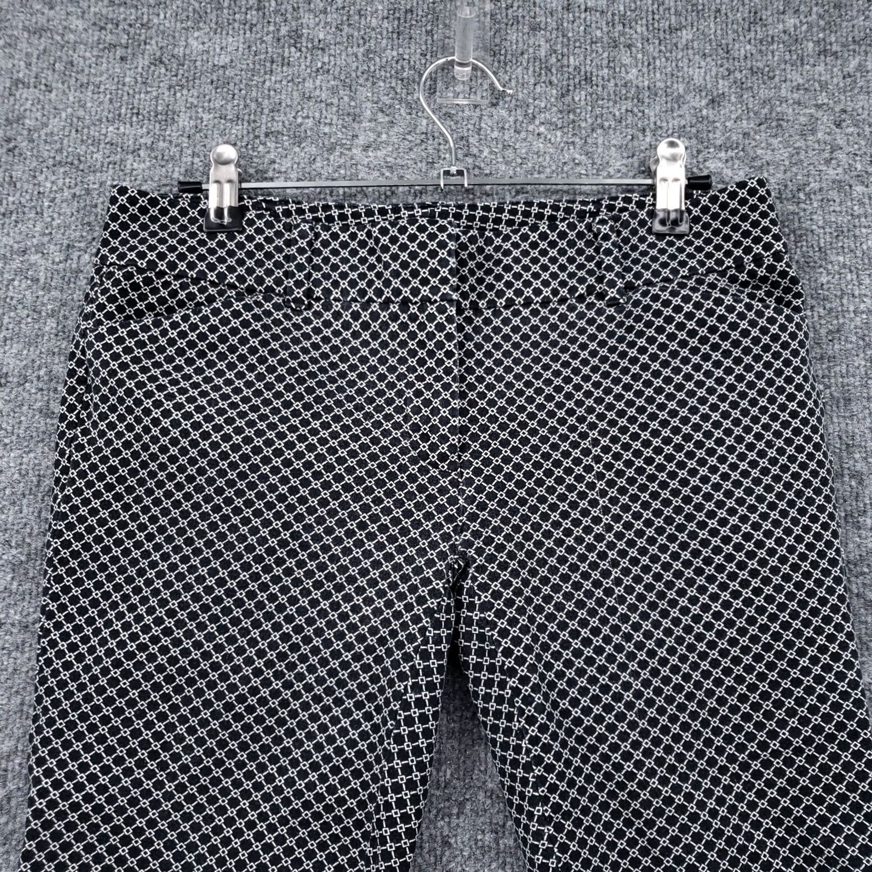 Vintage New York & Company Pants Womens Skinny Crop Black White Size 2 Flat Front Low Rise Size 26" / US 2 / IT 38 - 3 Thumbnail