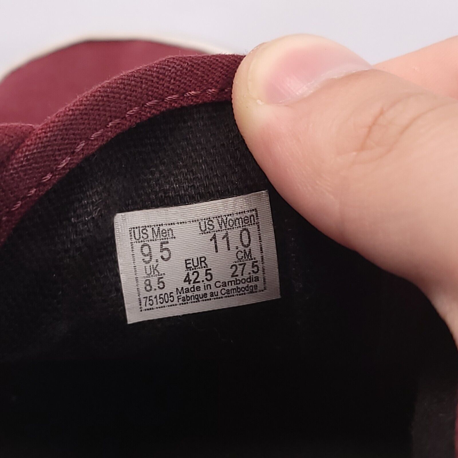 Vans Vans Off the Wall Shoe Womens Size 11 Mens 9.5 751505 Red Size US 11 / IT 41 - 9 Thumbnail
