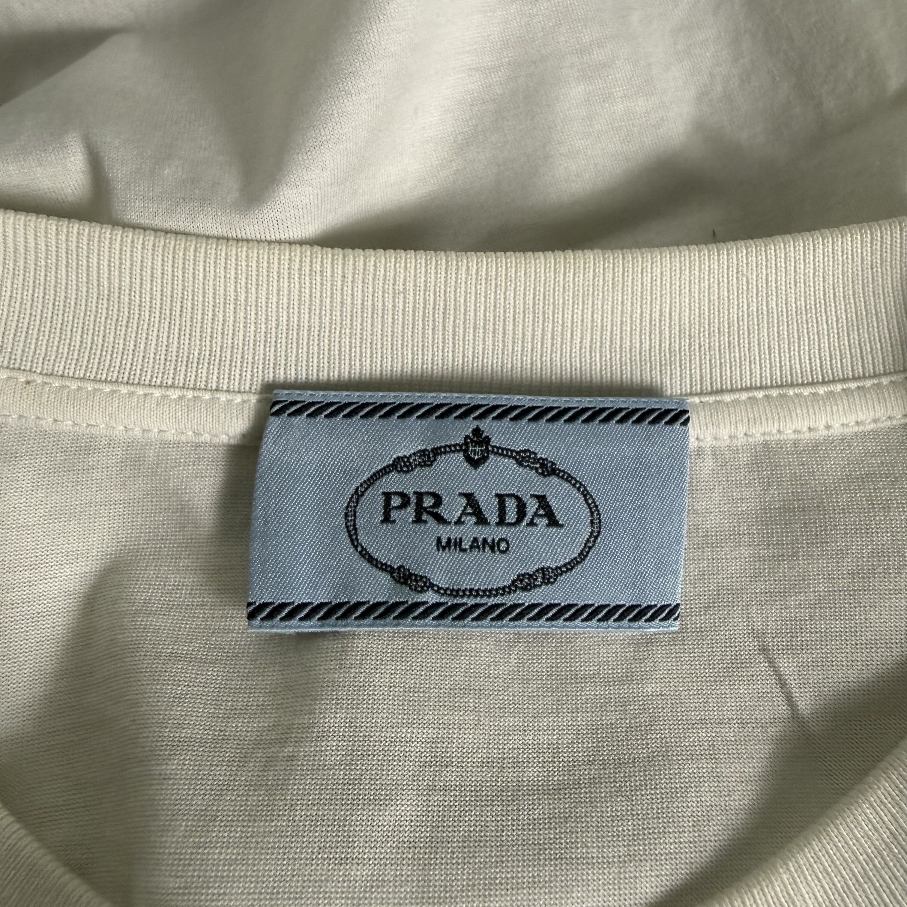 Prada 🔥RARE🔥Prada Milano Banana Spellout Oversized T-shirt Size US S / EU 44-46 / 1 - 5 Thumbnail