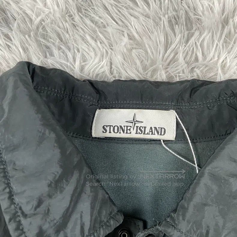 Stone Island Stone Island Black Green Metal Nylon Jacket Size US XL / EU 56 / 4 - 6 Thumbnail