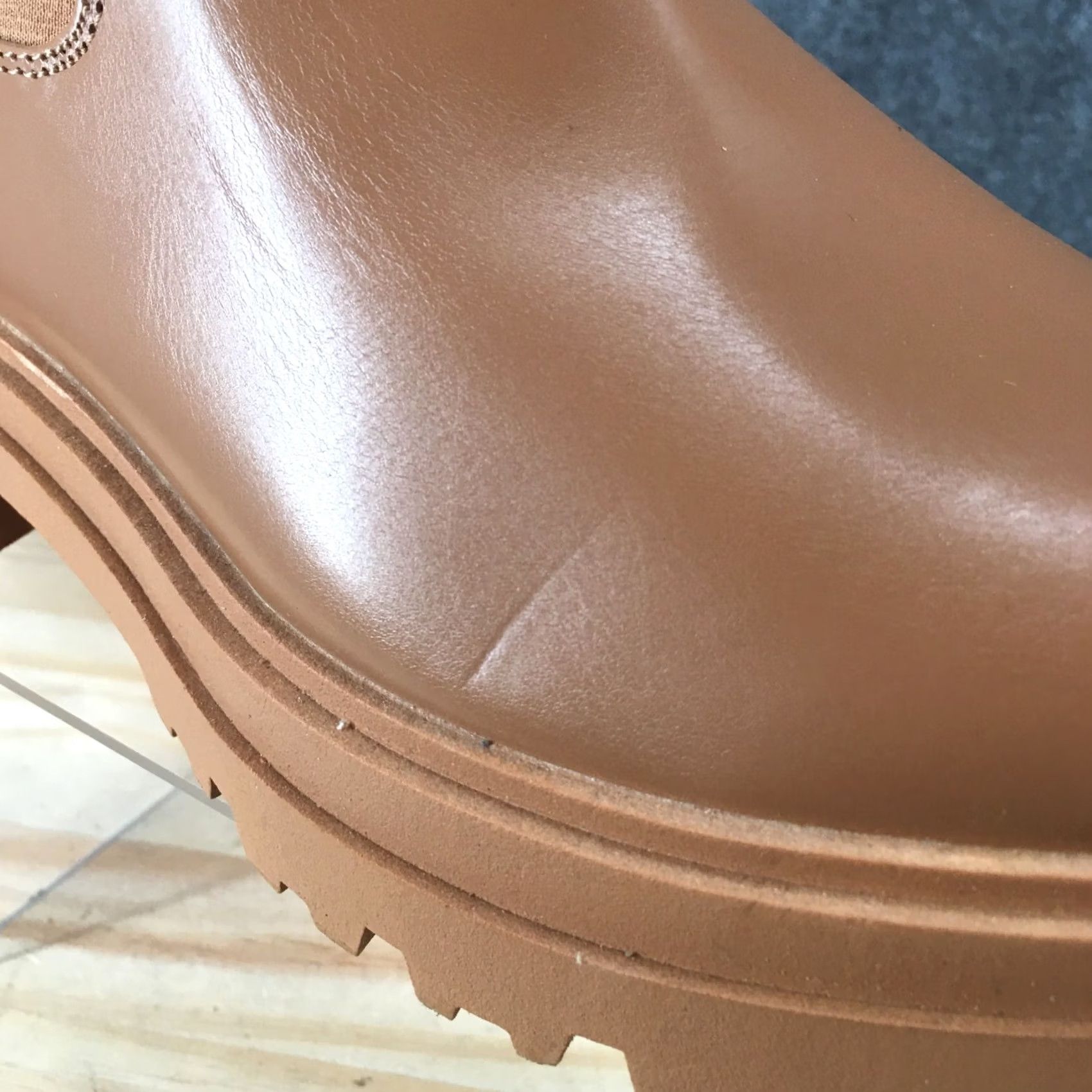 Vintage A New Day Boots Chelsea Brown Faux Leather Ankle Pull On Casual Womens 7.5 Size M / US 6-8 / IT 42-44 - 5 Thumbnail