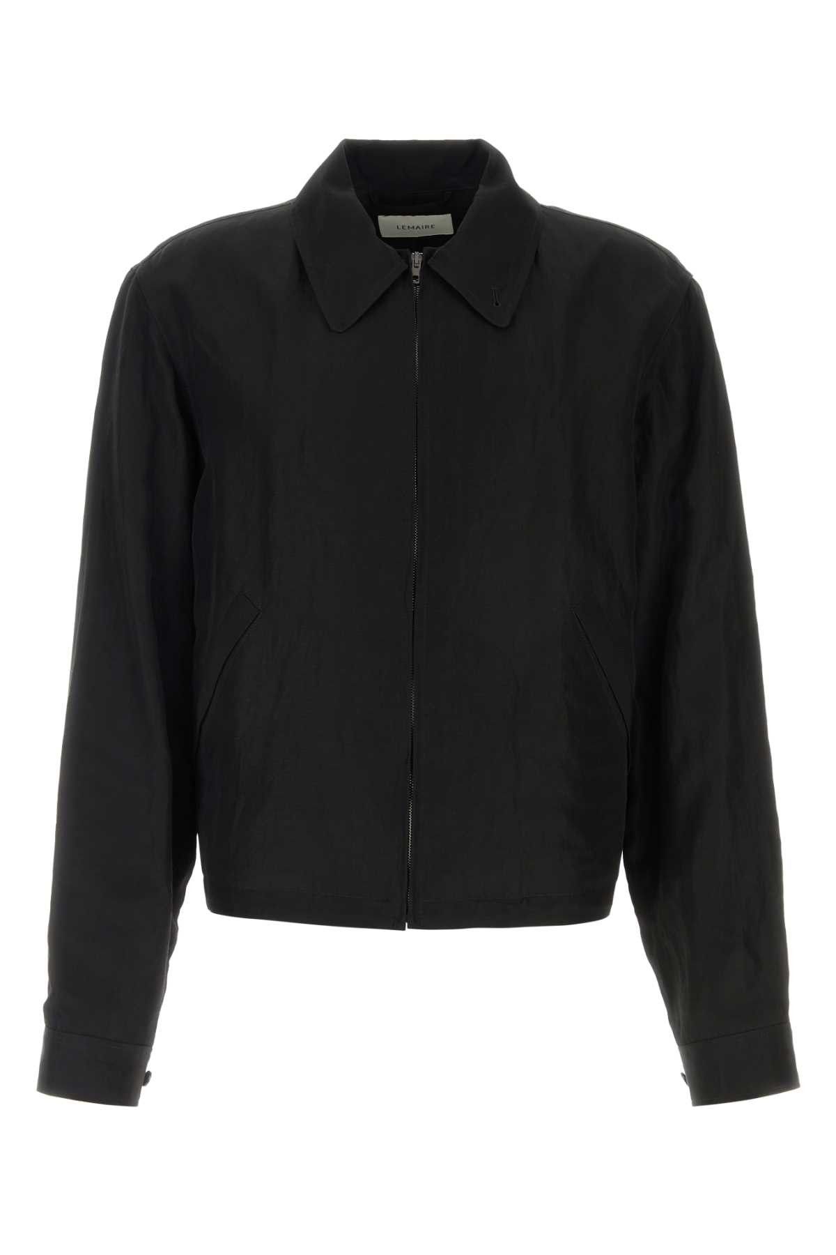 Lemaire Black Linen Blend Jacket Size US L / EU 52-54 / 3 - 1 Thumbnail
