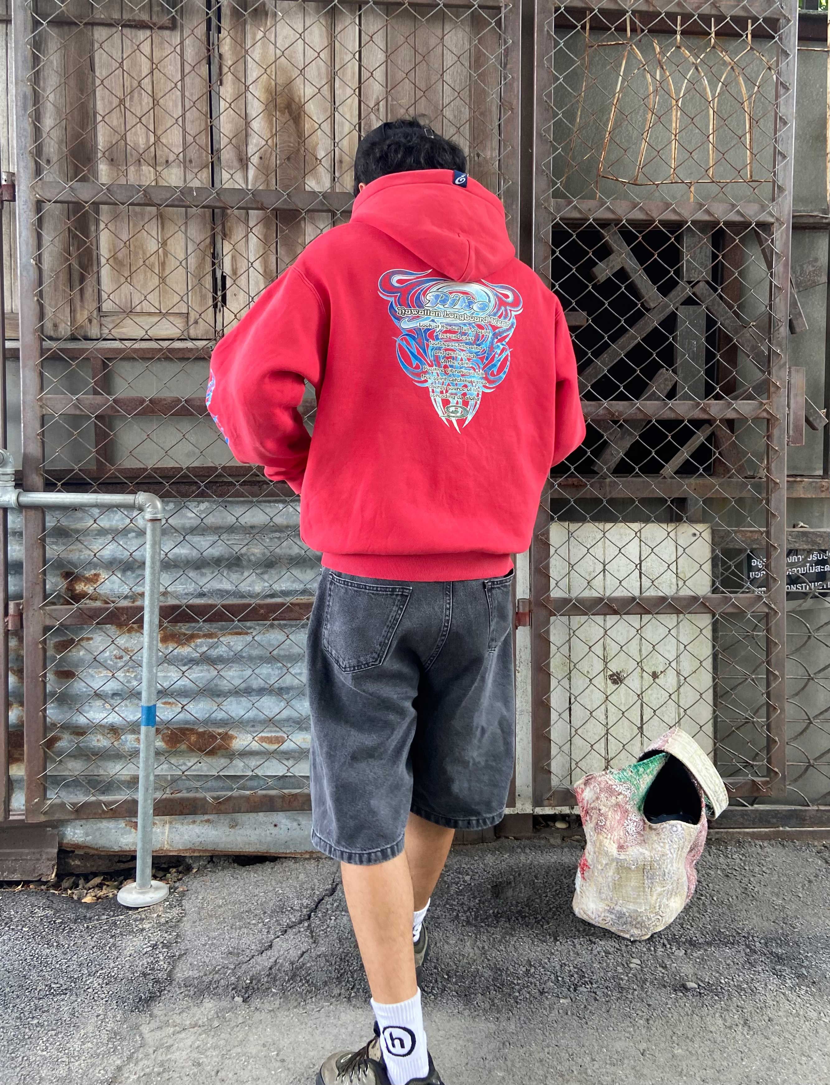 Japanese Brand (L) RARE Vintage Piko Hawaiian ZIP UP HOODIE Size US L / EU 52-54 / 3 - 3 Thumbnail
