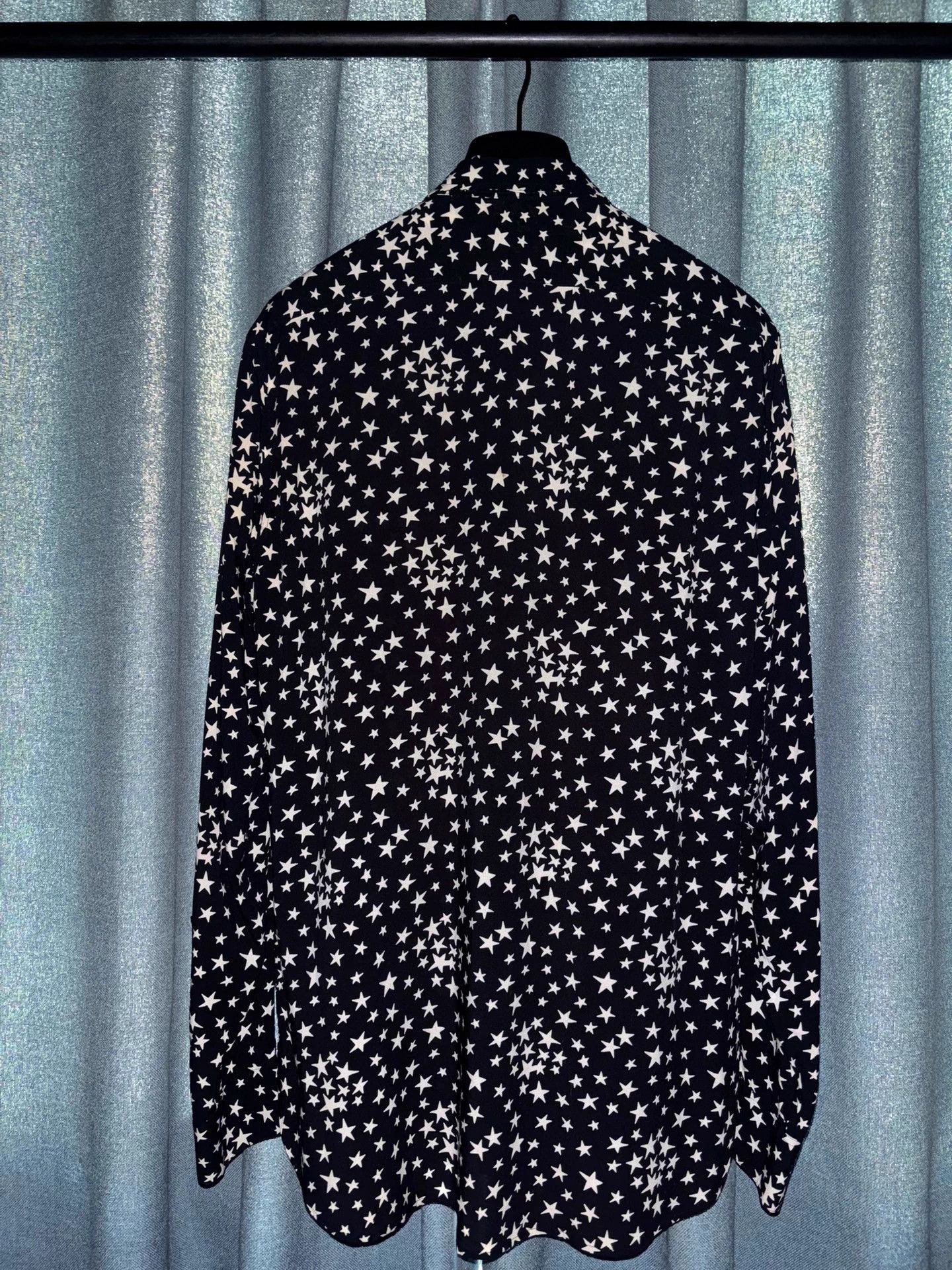 Saint Laurent Paris SLP 2016FW Black White Star Shirt 39 Size US L / EU 52-54 / 3 - 2 Thumbnail
