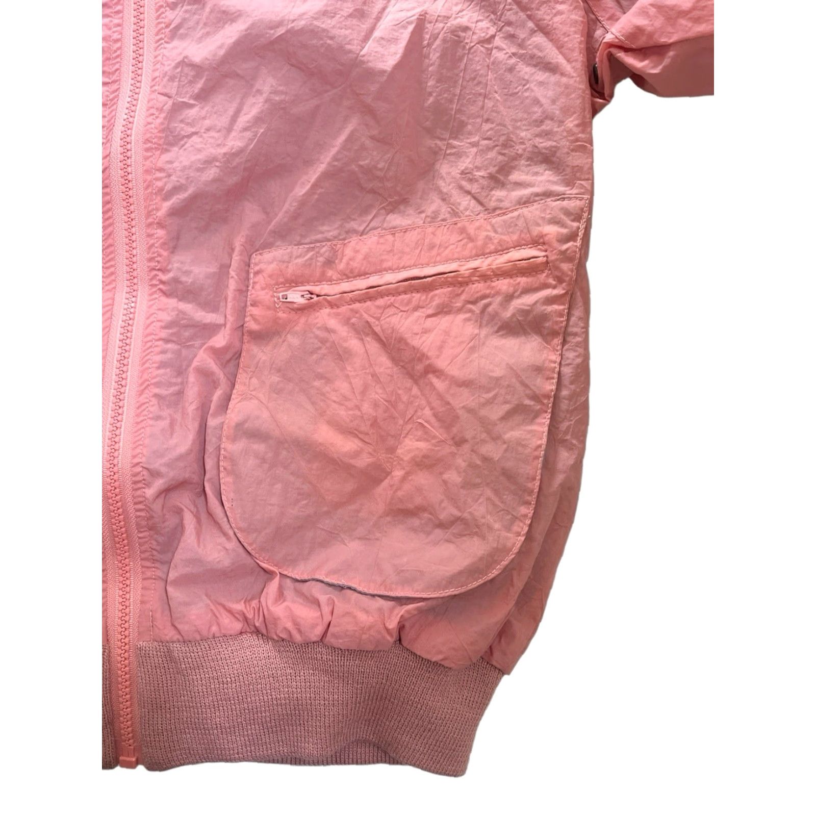 PONY VINTAGE PONY Windbreaker Jacket Womens Small NWT 80s Deadstock Pink Nylon Zip Front Pockets Chevron Logo Womens 80s style? Size S / US 4 / IT 40 - 5 Thumbnail