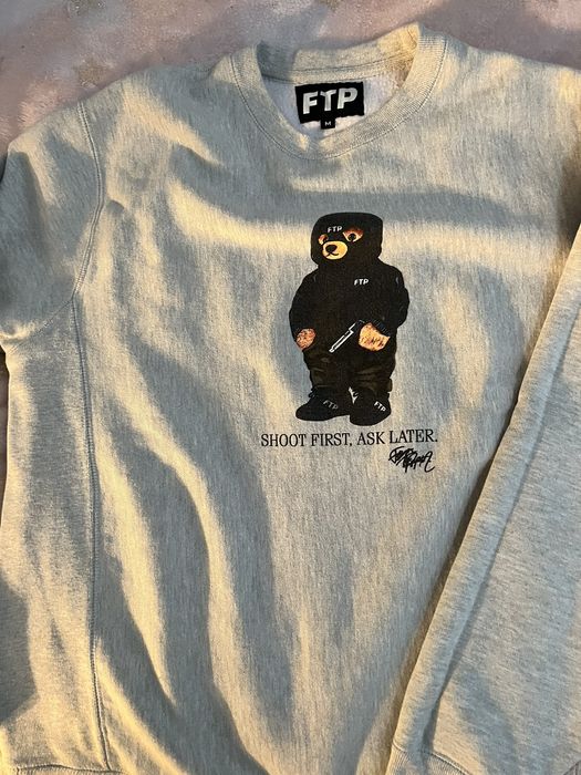 Fuck The Population Ftp hooded bear crewneck | Grailed