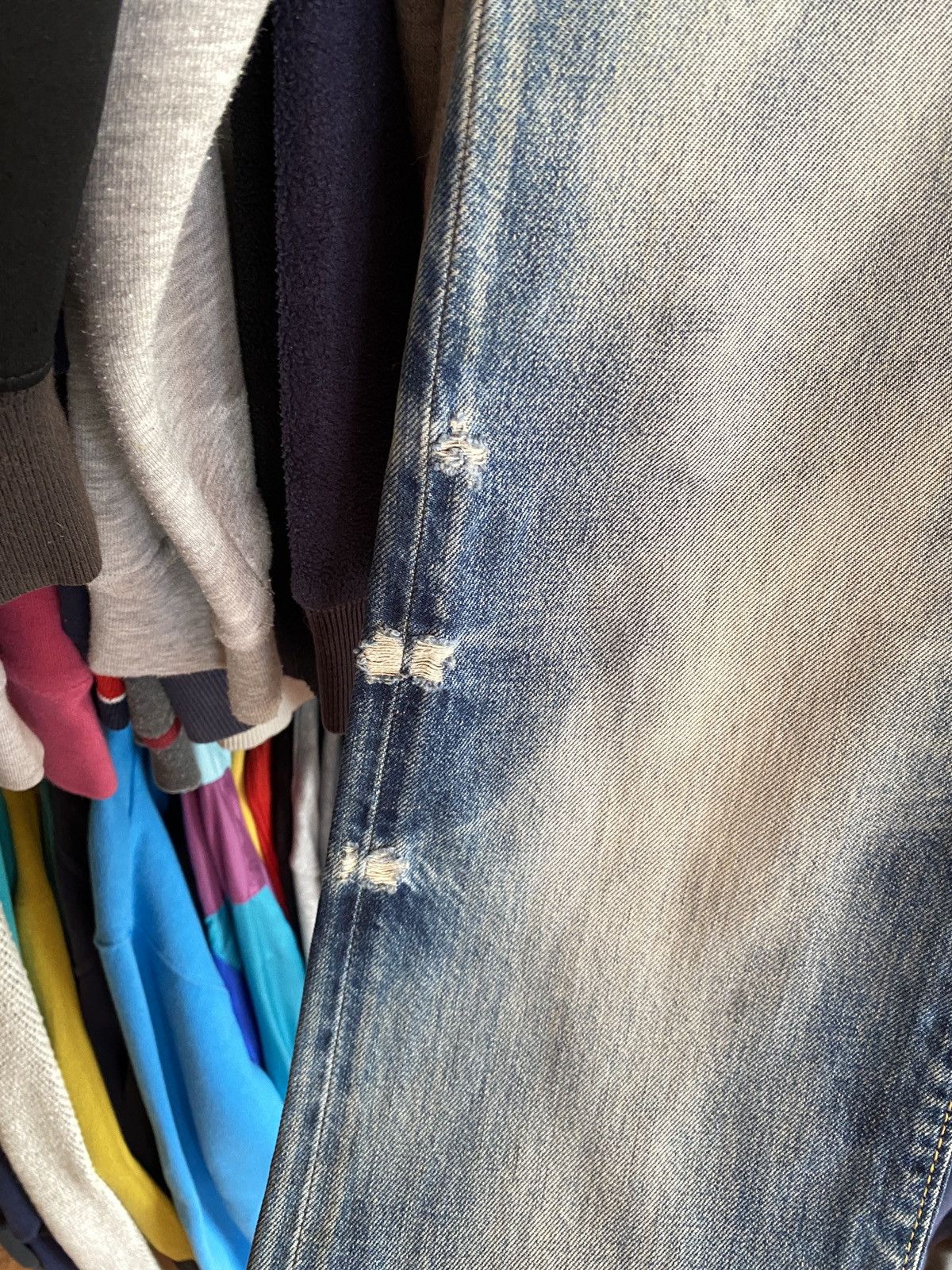 Diesel VINTAGE DIESEL DISTRESSED STYLE DENIM JEANS Y2k Size US 32 / EU 48 - 3 Thumbnail