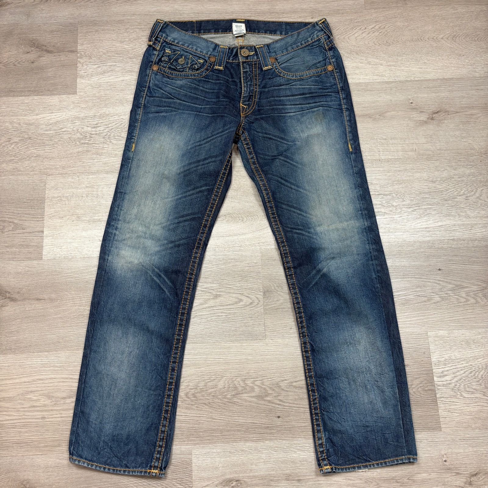 True Religion True Religion Ricky Big T Straight Leg Jeans Mens 40x35 READ Size US 40 / EU 56 - 2 Thumbnail