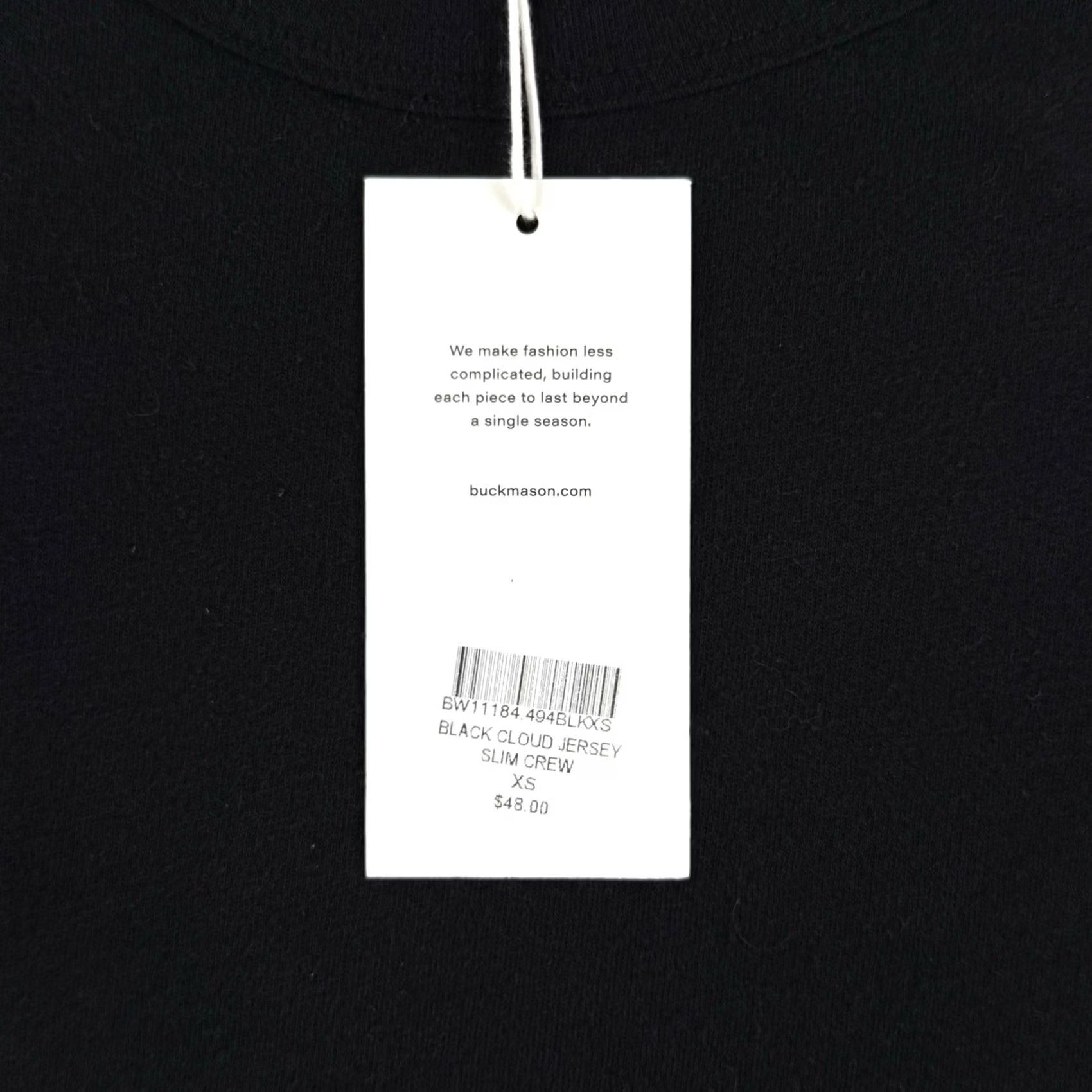 Buck Mason Buck Mason Shirt Womens XS Black Cloud Jersey Slim Crew USA New With Tags Size XS / US 0-2 / IT 36-38 - 5 Thumbnail