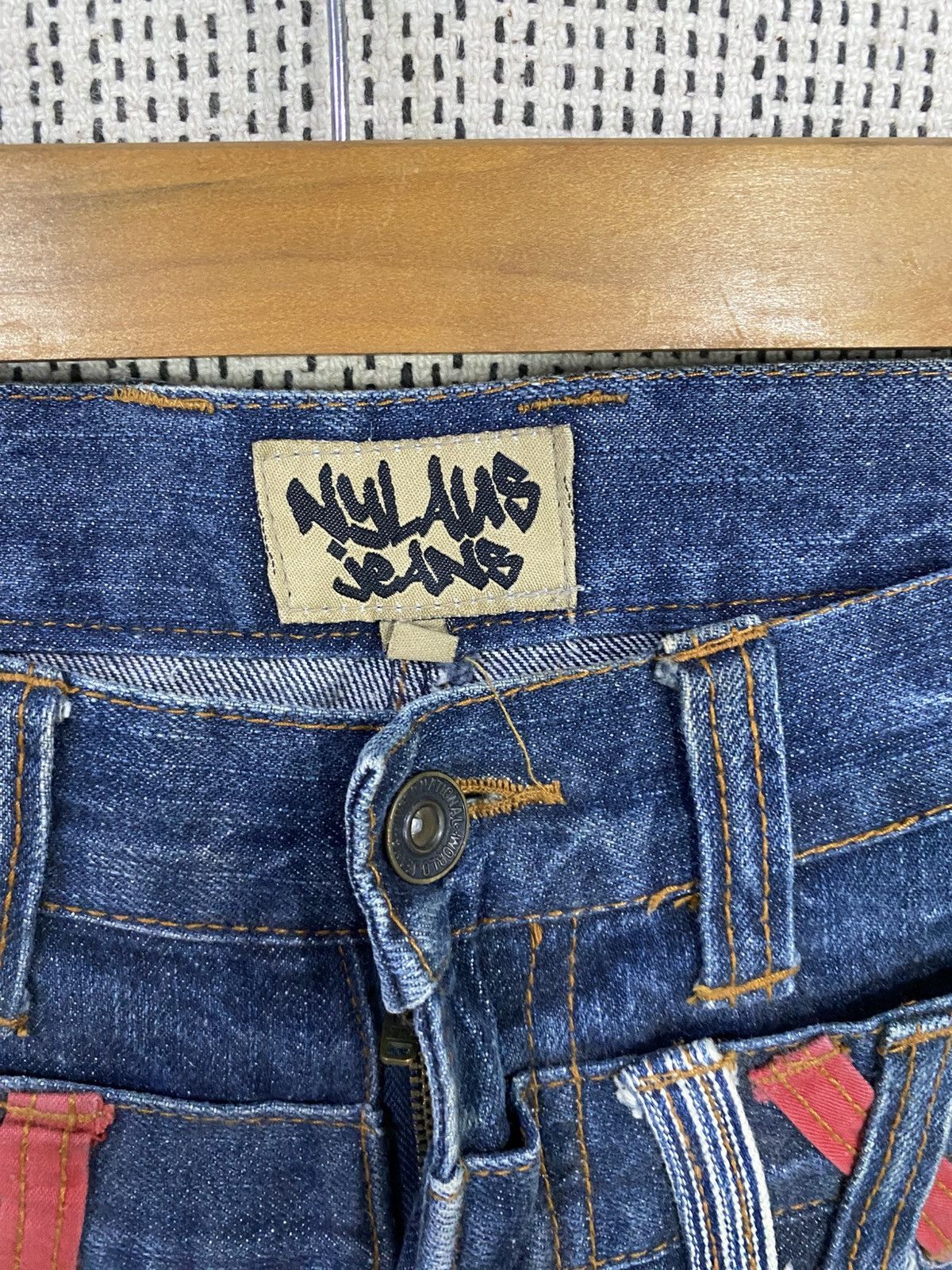 Japanese Brand Japanase brand nylaus jeans double waist flared denim pant Size US 32 / EU 48 - 11 Thumbnail