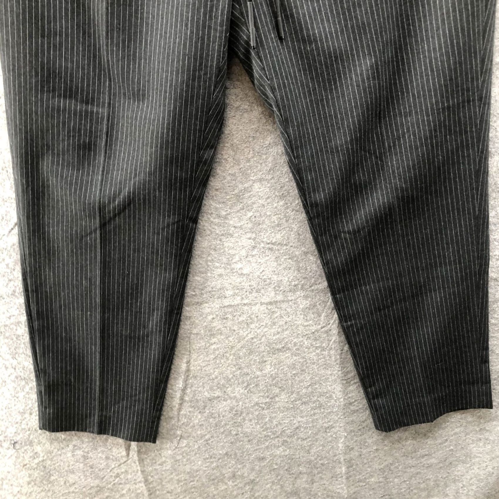Topman Topman Pull On Ankle Pants Mens 32 Gray Pinstriped Drawstring Tapered Size US 32 / EU 48 - 4 Thumbnail