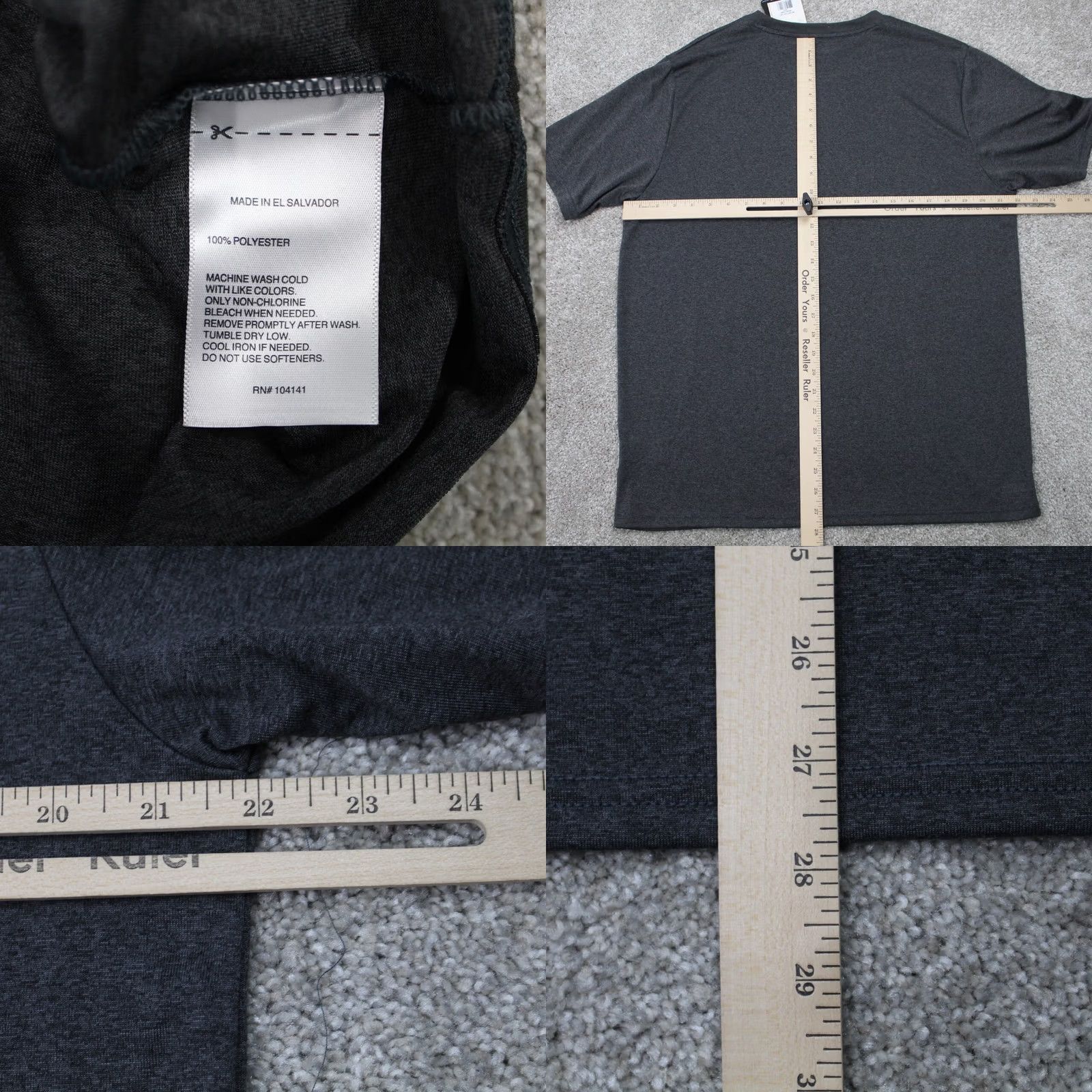Reebok Reebok Shirt Mens L Gray Vector Tee NWT Polyester Pullover Crewneck Size US L / EU 52-54 / 3 - 8 Thumbnail